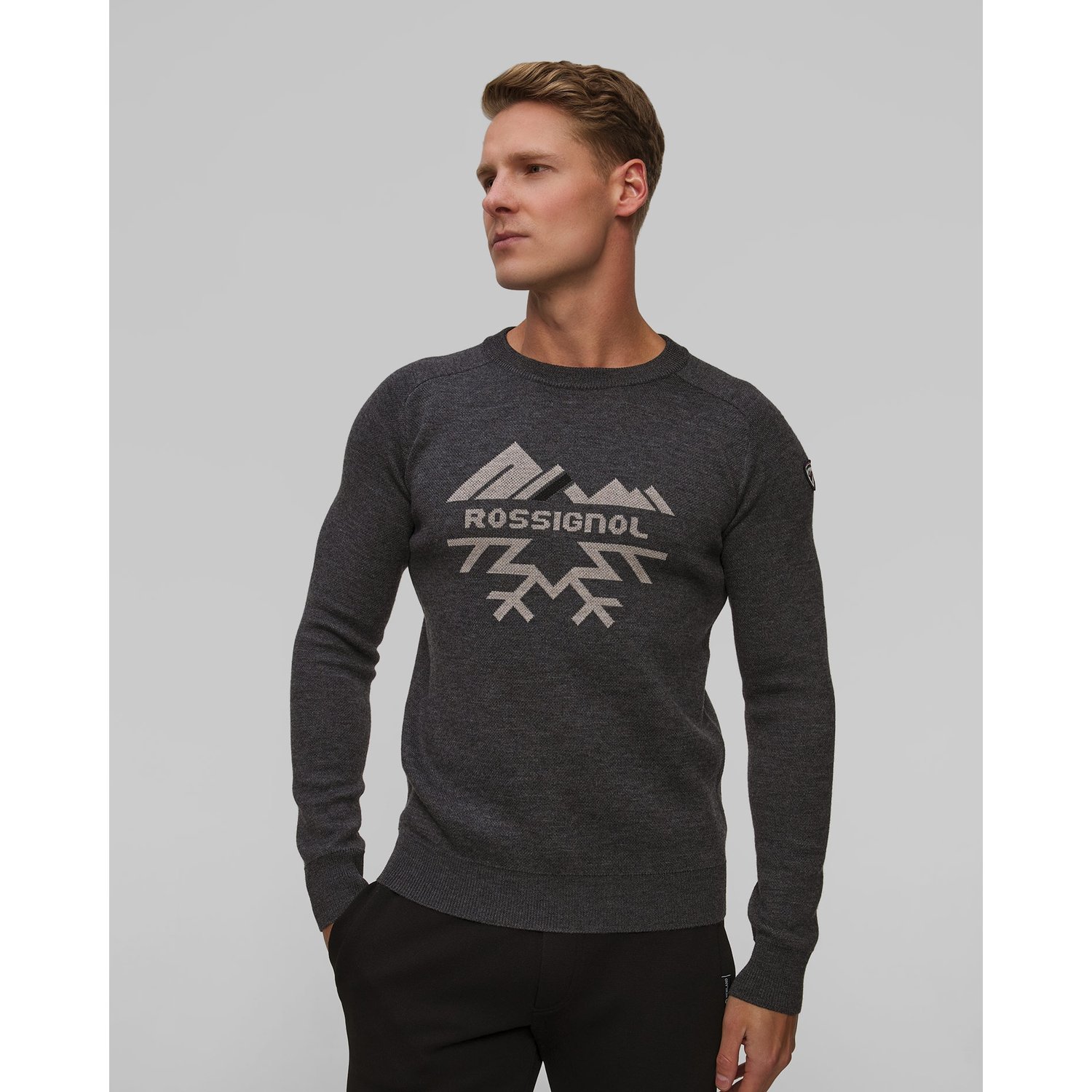 Sweter Męski Rossignol Jacquard Crew Neck