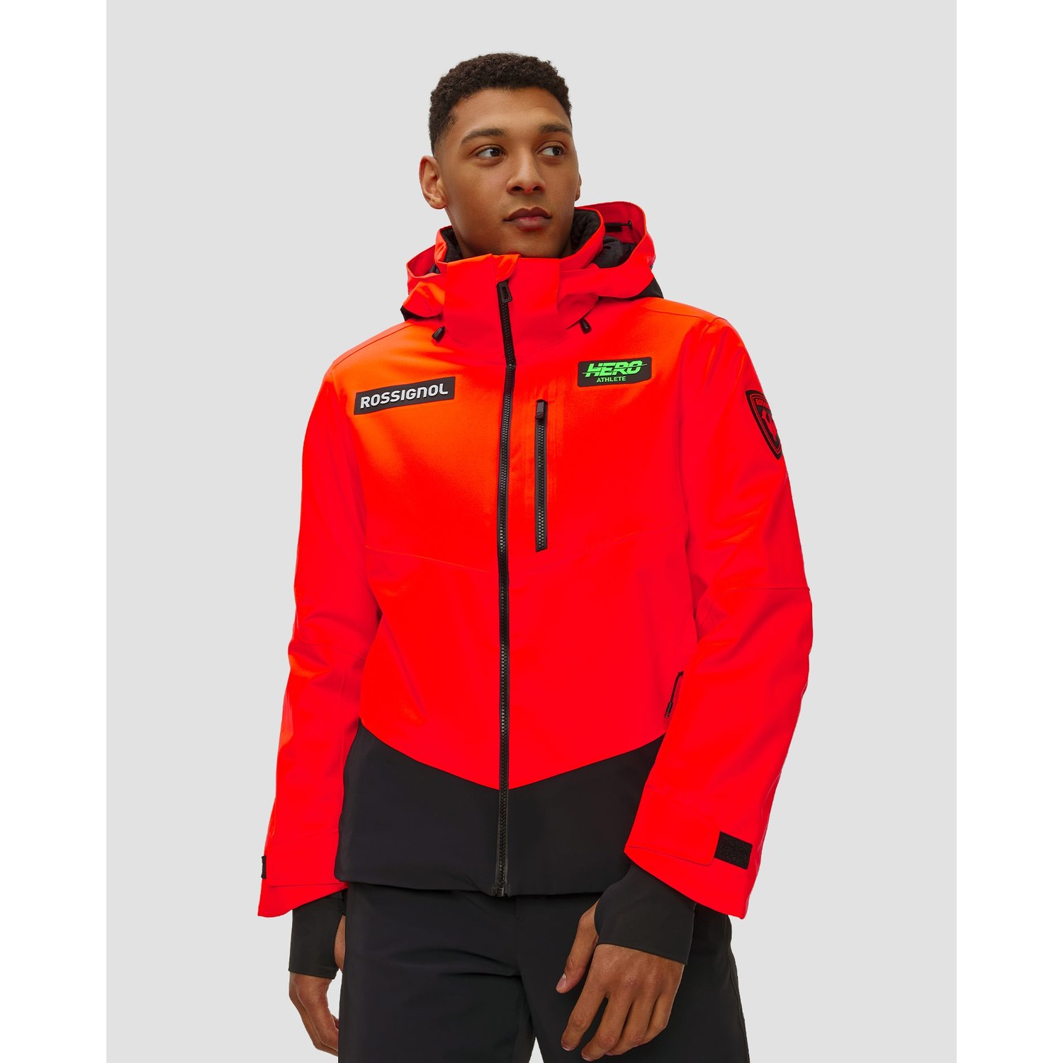 Kurtka Męska Rossignol Hero Blackside Insulated Jkt Czerwono-czarna
