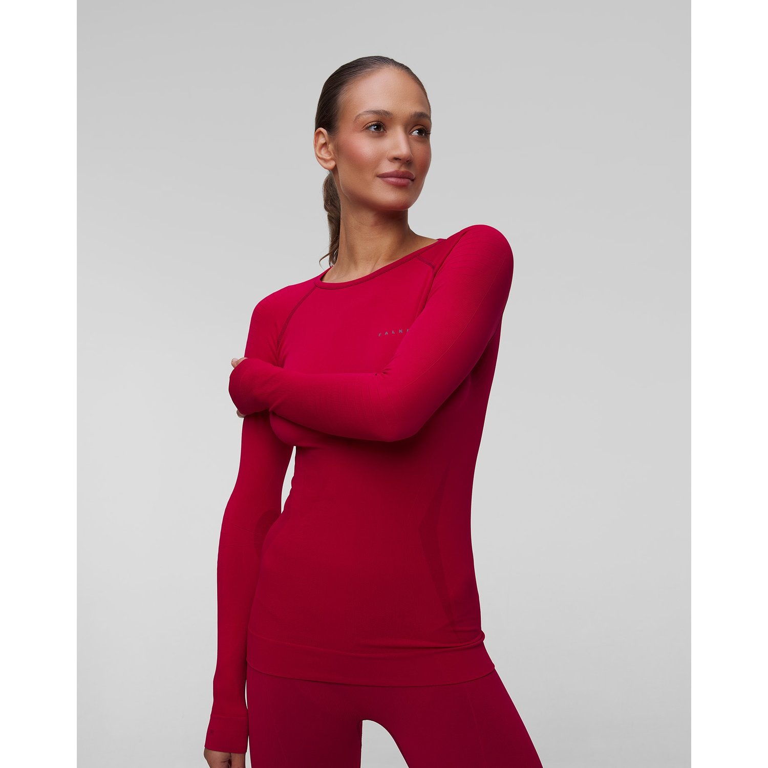 Longsleeve Damski Falke Maximum Warm Różowy