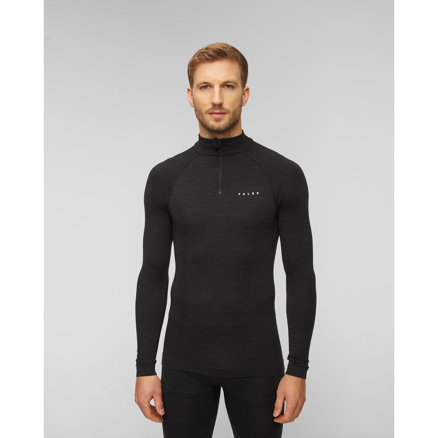 Longsleeve Męski Falke Wool-tech Zip