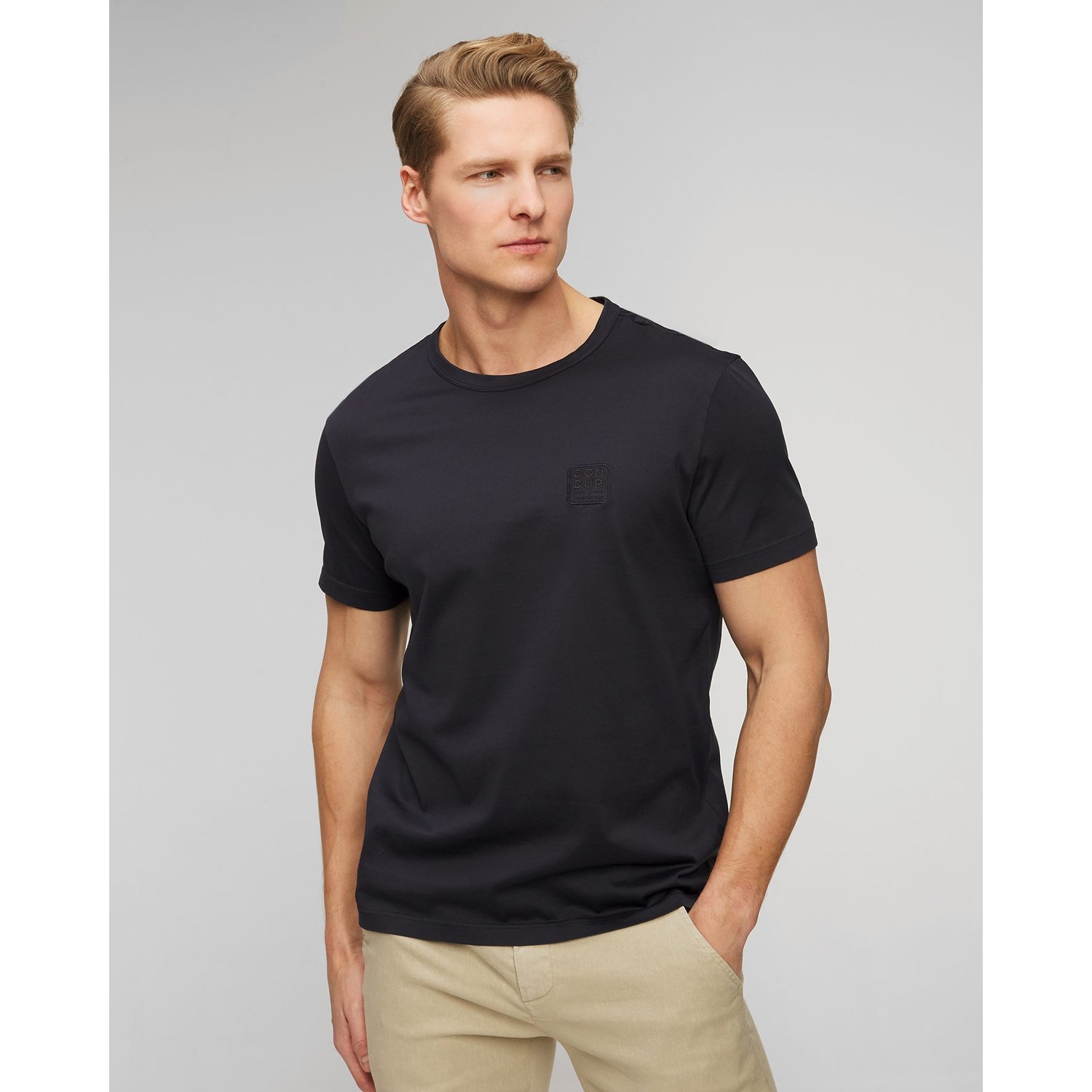 Granatowy T-shirt Męski Dondup