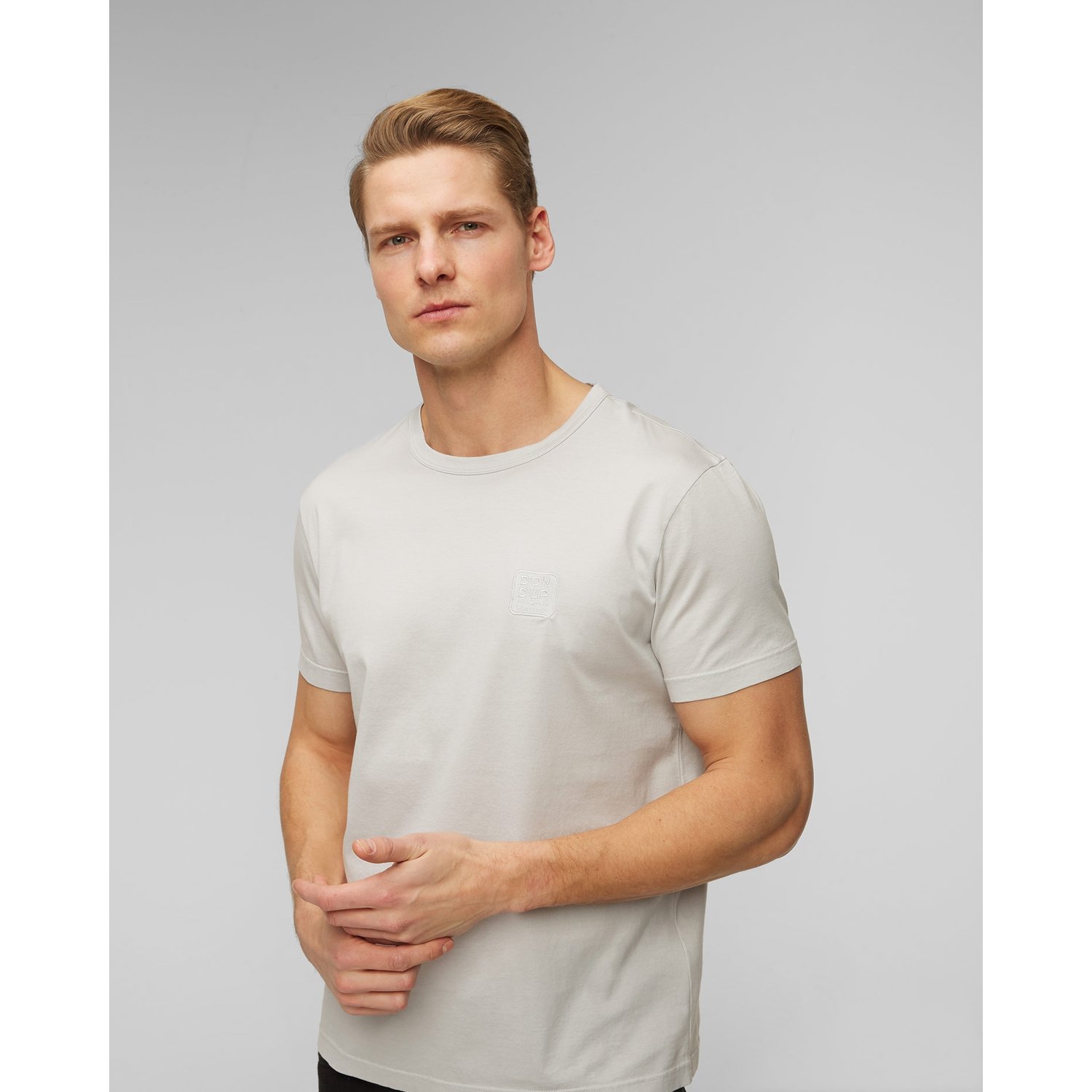 Szary T-shirt Męski Dondup