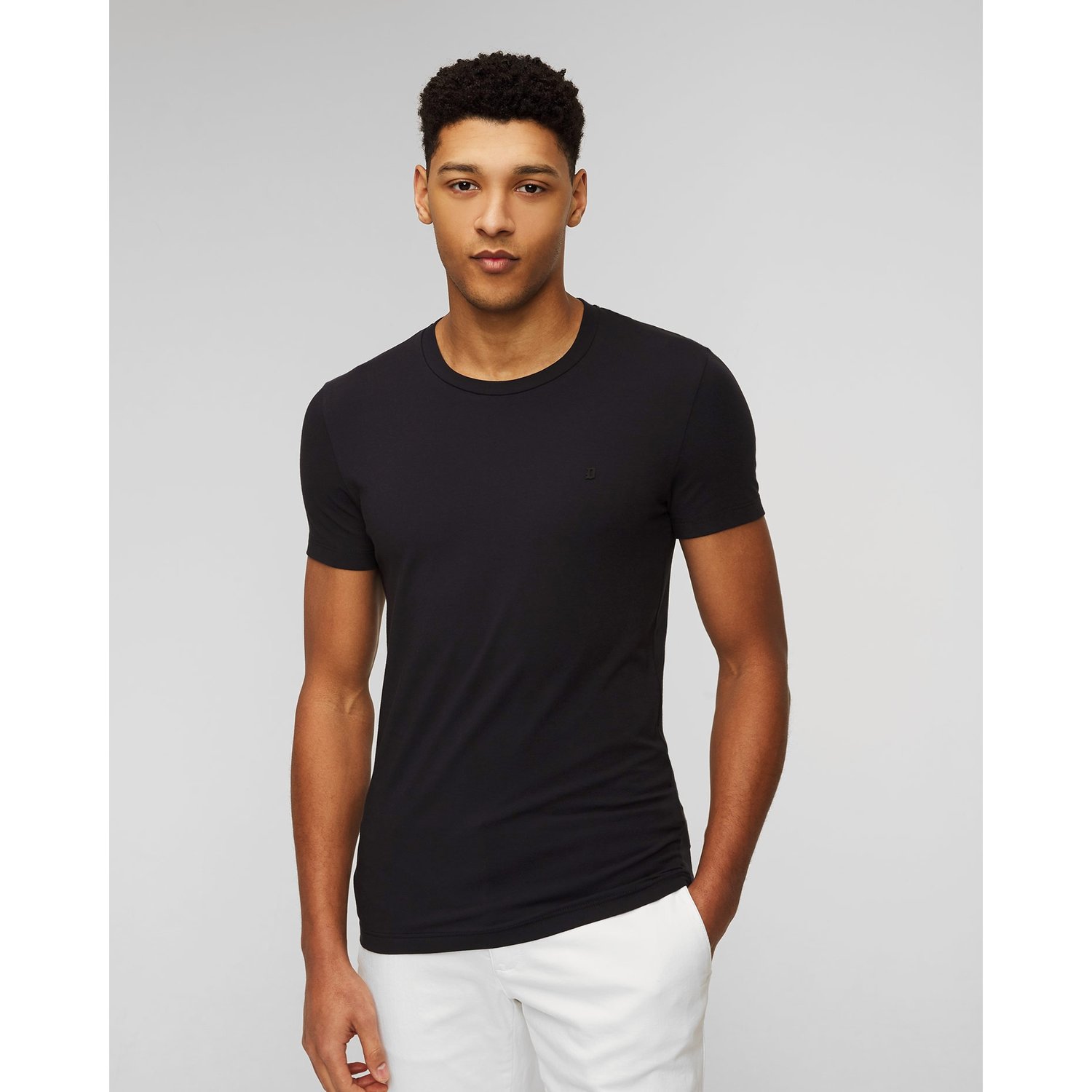 Granatowy T-shirt Męski Dondup