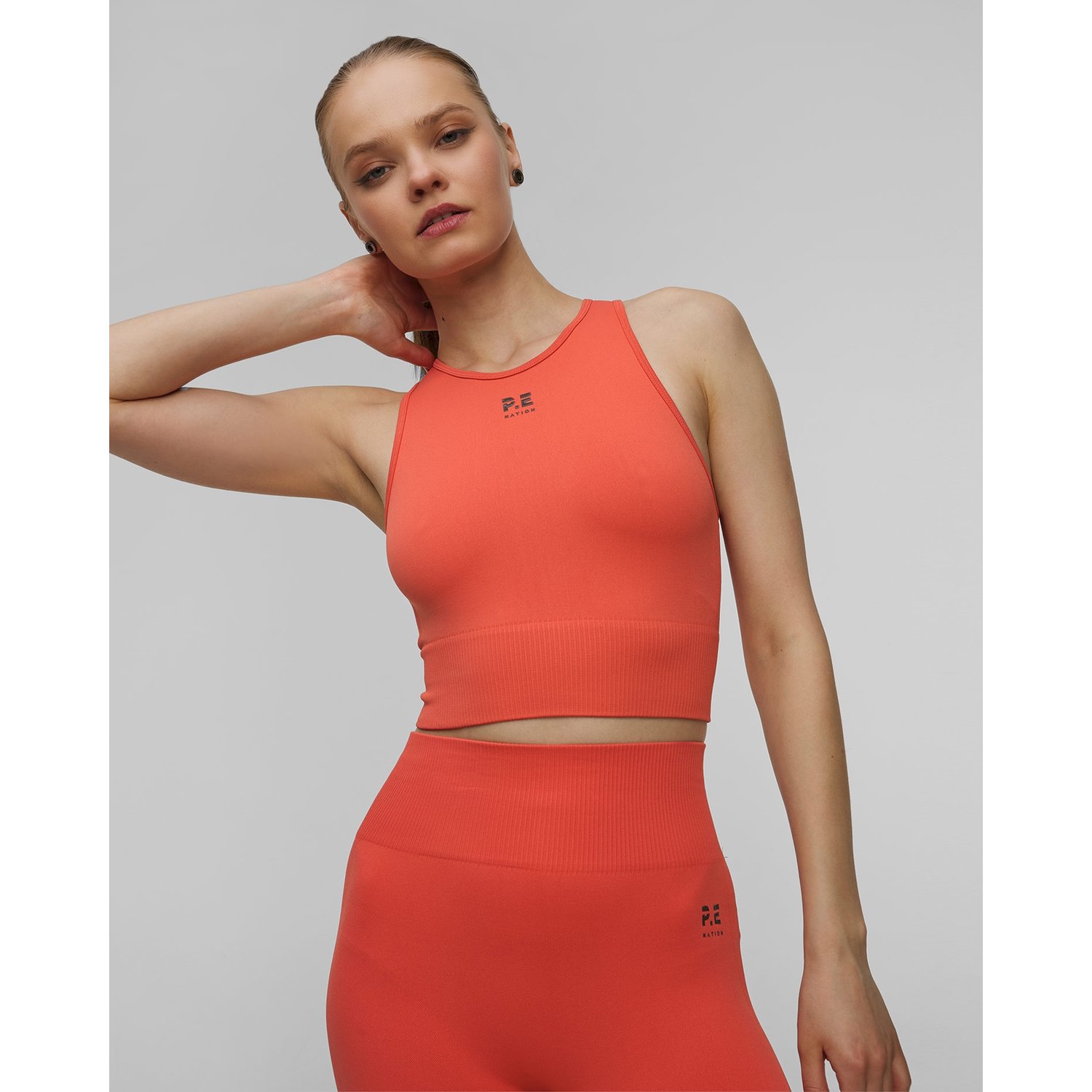 Czerwony Top Sportowy Damski Pe Nation Restore Seamless Tank