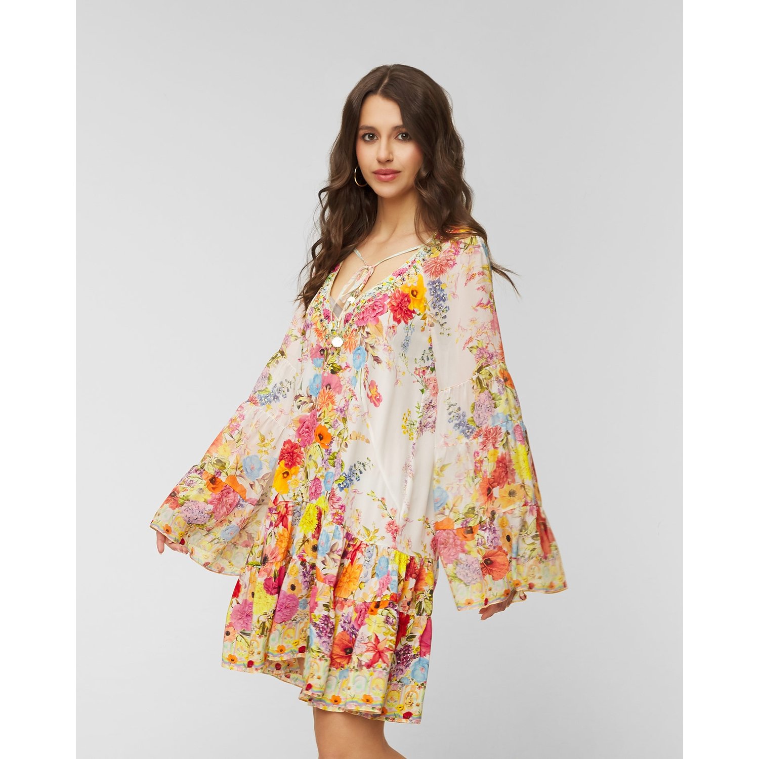 Sukienka Jedwabna Camilla A-line Gathered Panel Dress