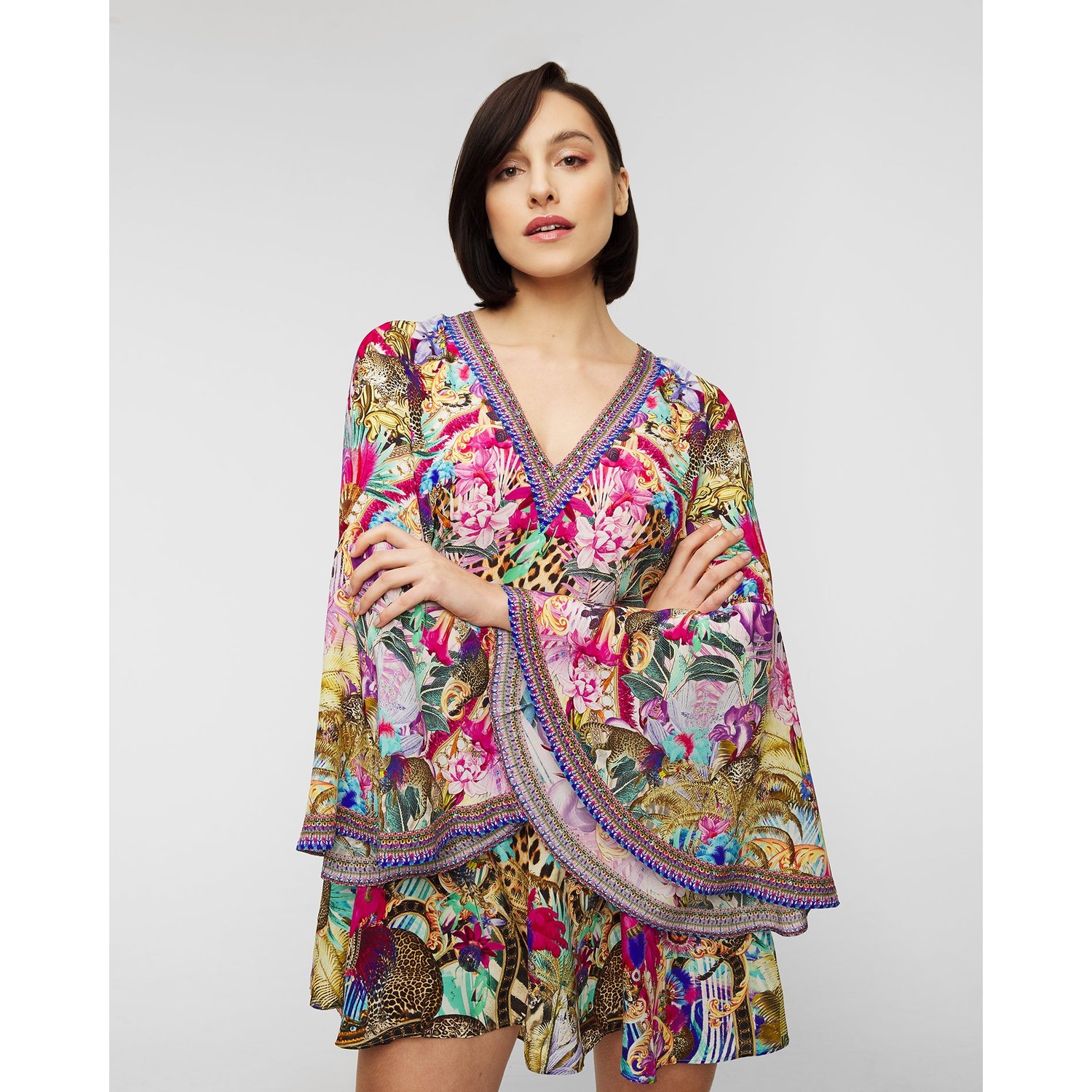 Sukienka Camilla V-neck Flared Sleeve Mini Dress