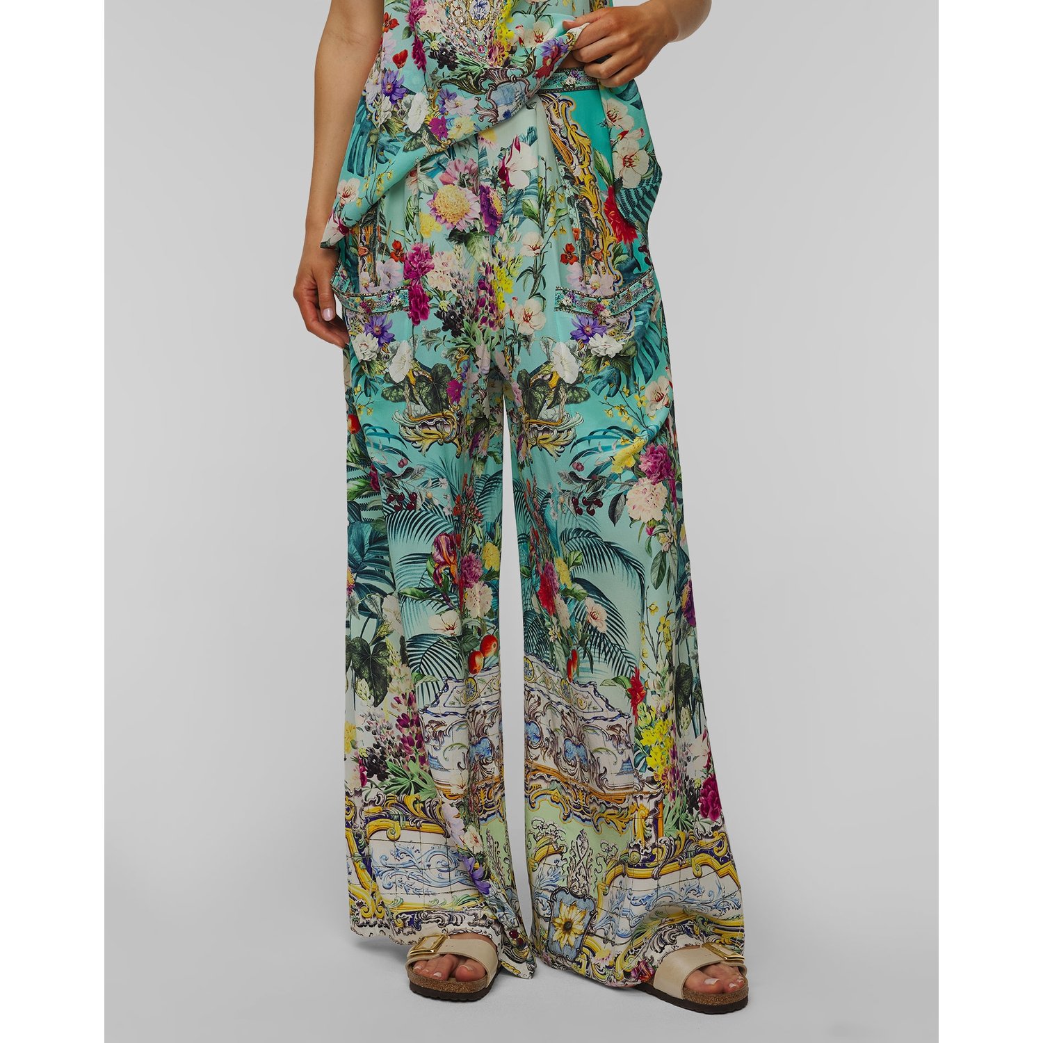 Spodnie Jedwabne Damskie Camilla Wide Leg