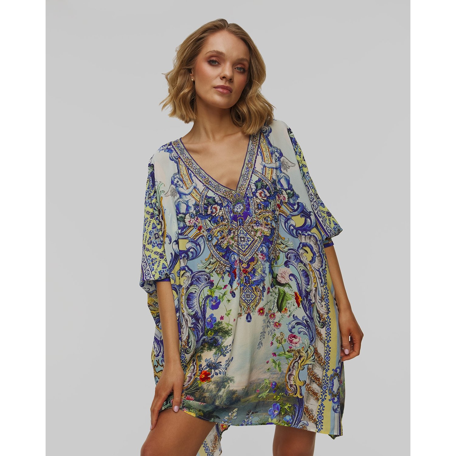 Tunika Jedwabna Damska Camilla Short Kaftan