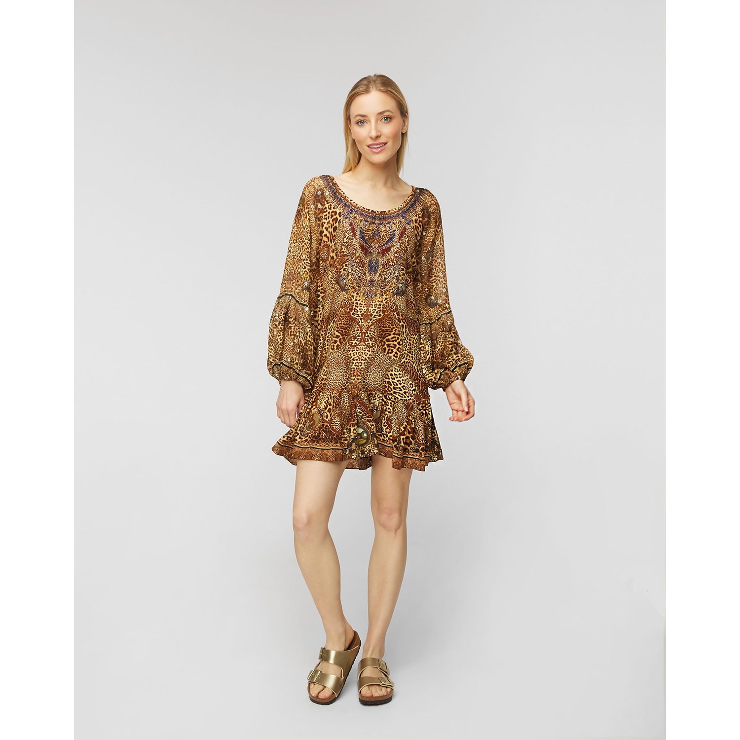 Sukienka Camilla Blouson Sleeve A Line Frill