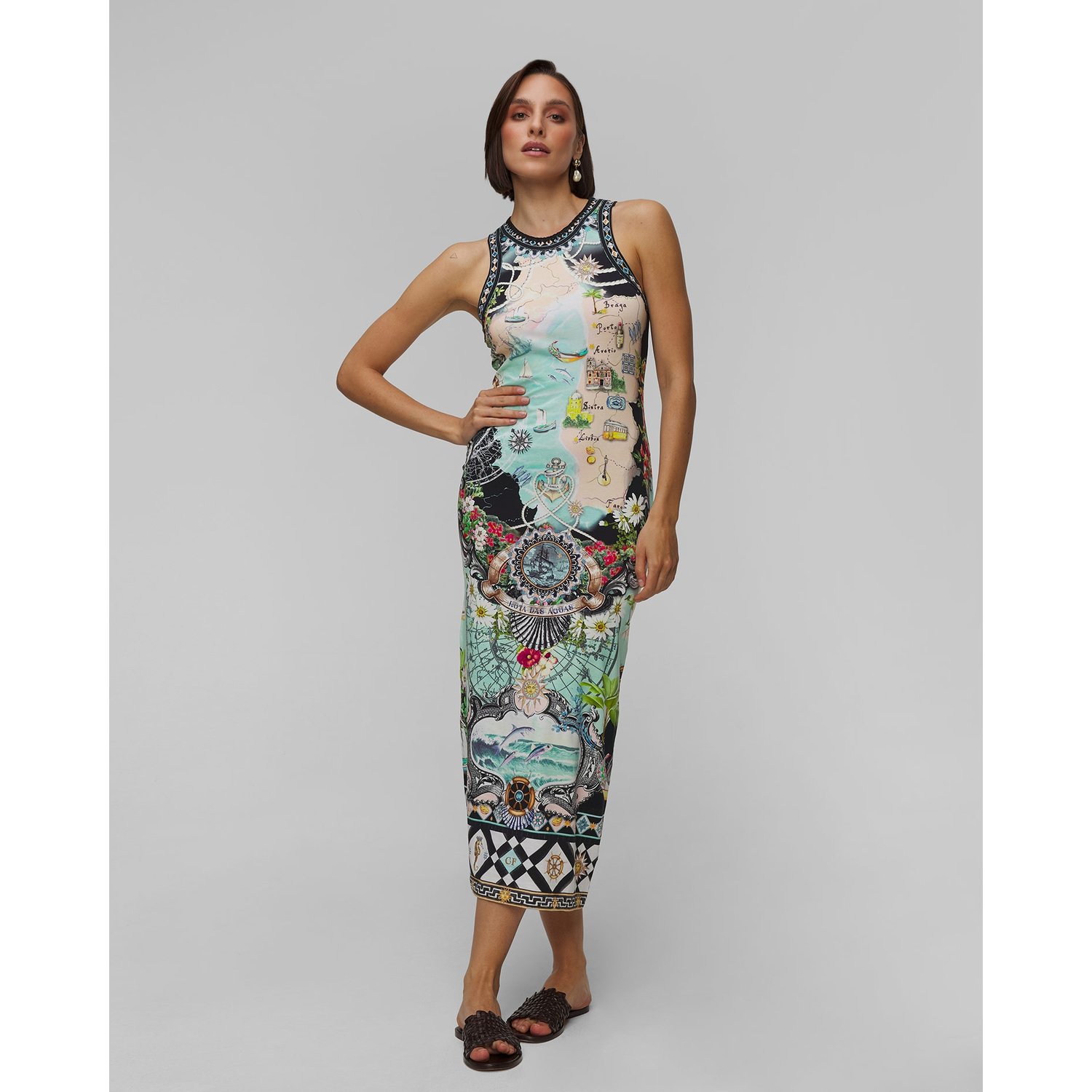 Długa Sukienka Bodycon Damska Camilla
