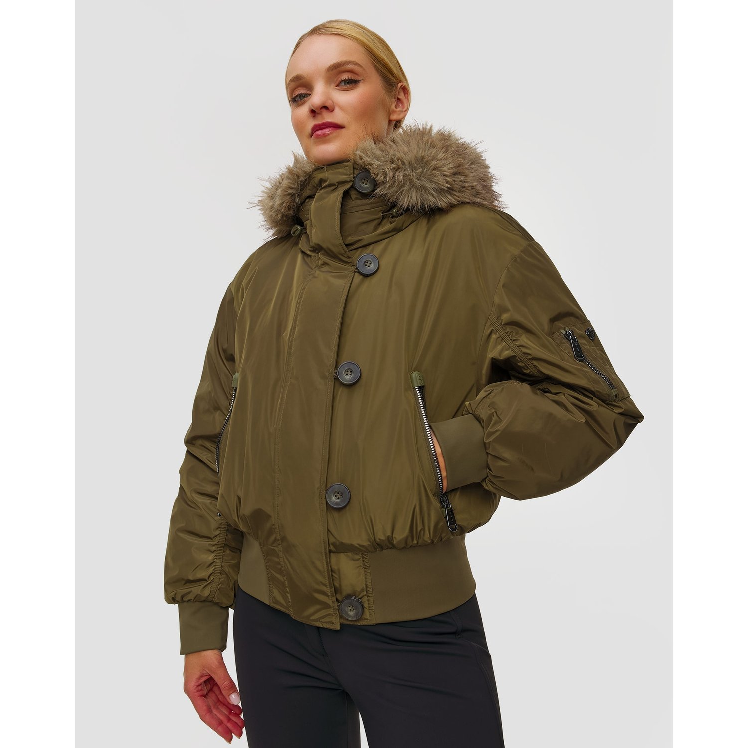 Kurtka Narciarska Khaki Damska Goldbergh Jeanne