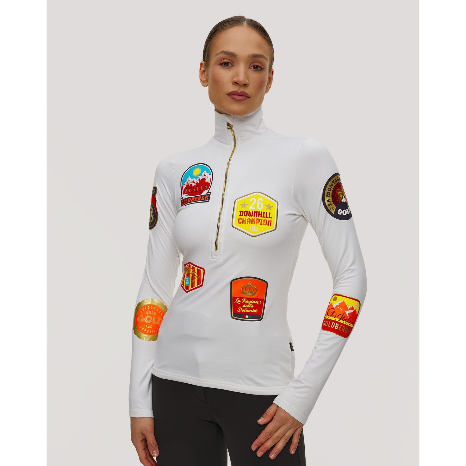 Biały Golf Narciarski Damski Goldbergh Triumph