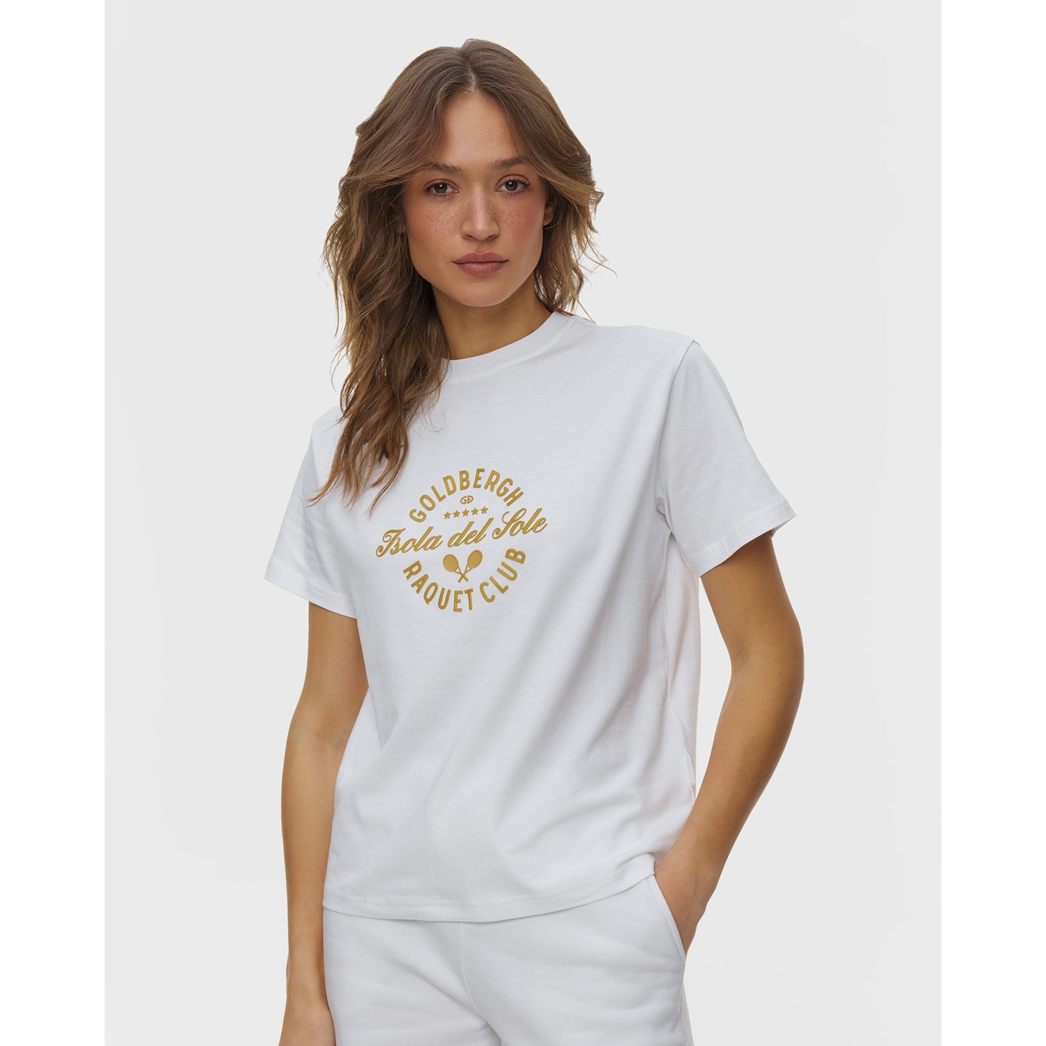 Biały T-shirt Damski Goldbergh Aurelia