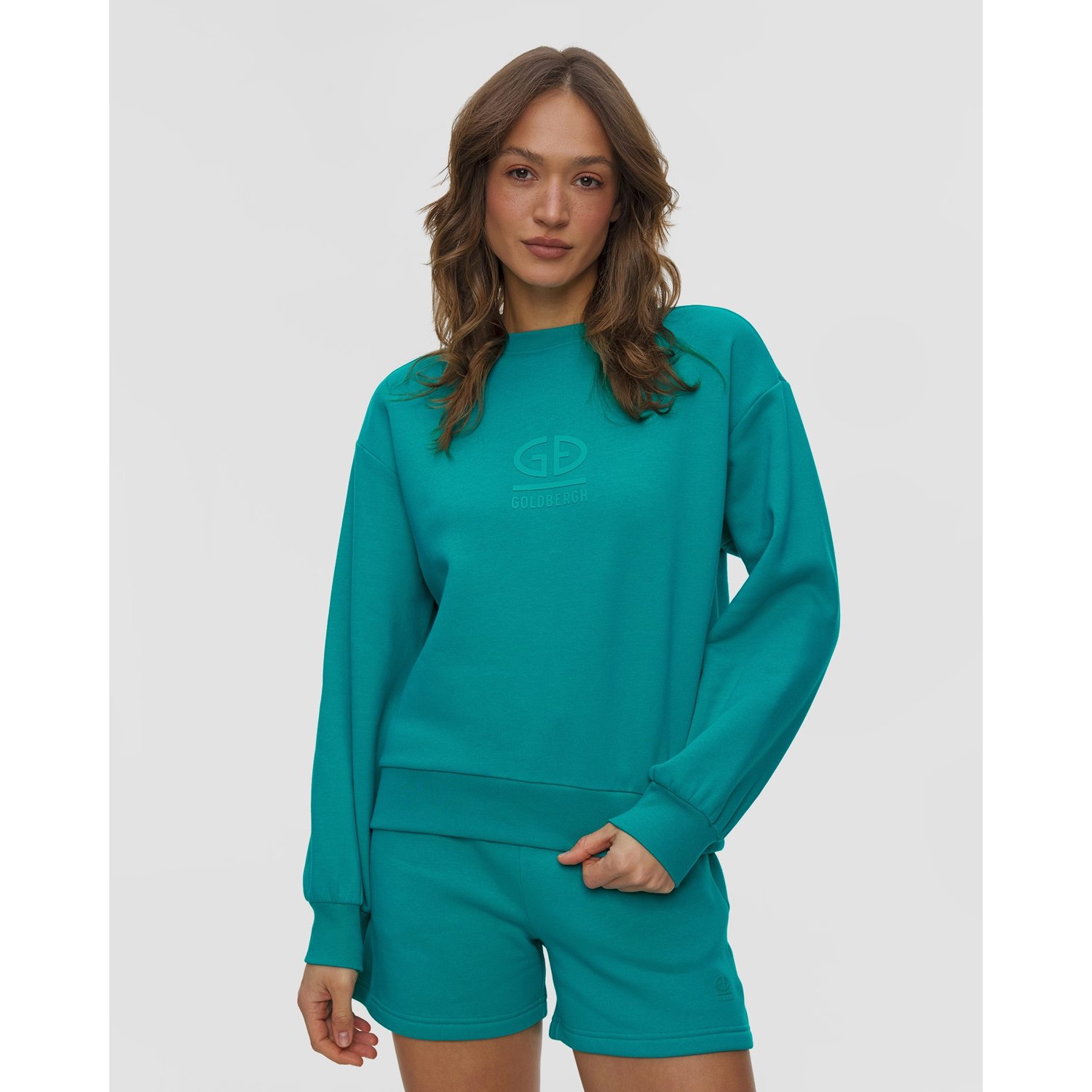Turkusowa Bluza Damska Goldbergh Relax