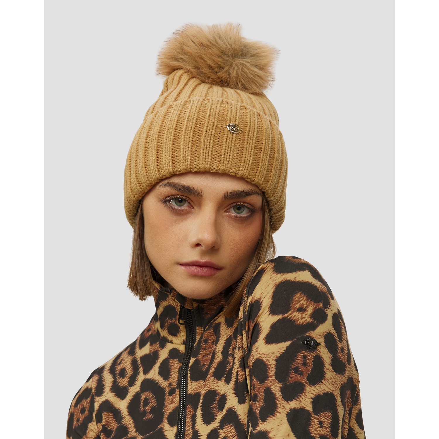 Czapka Wełniana Damska Goldbergh Una Brązowa