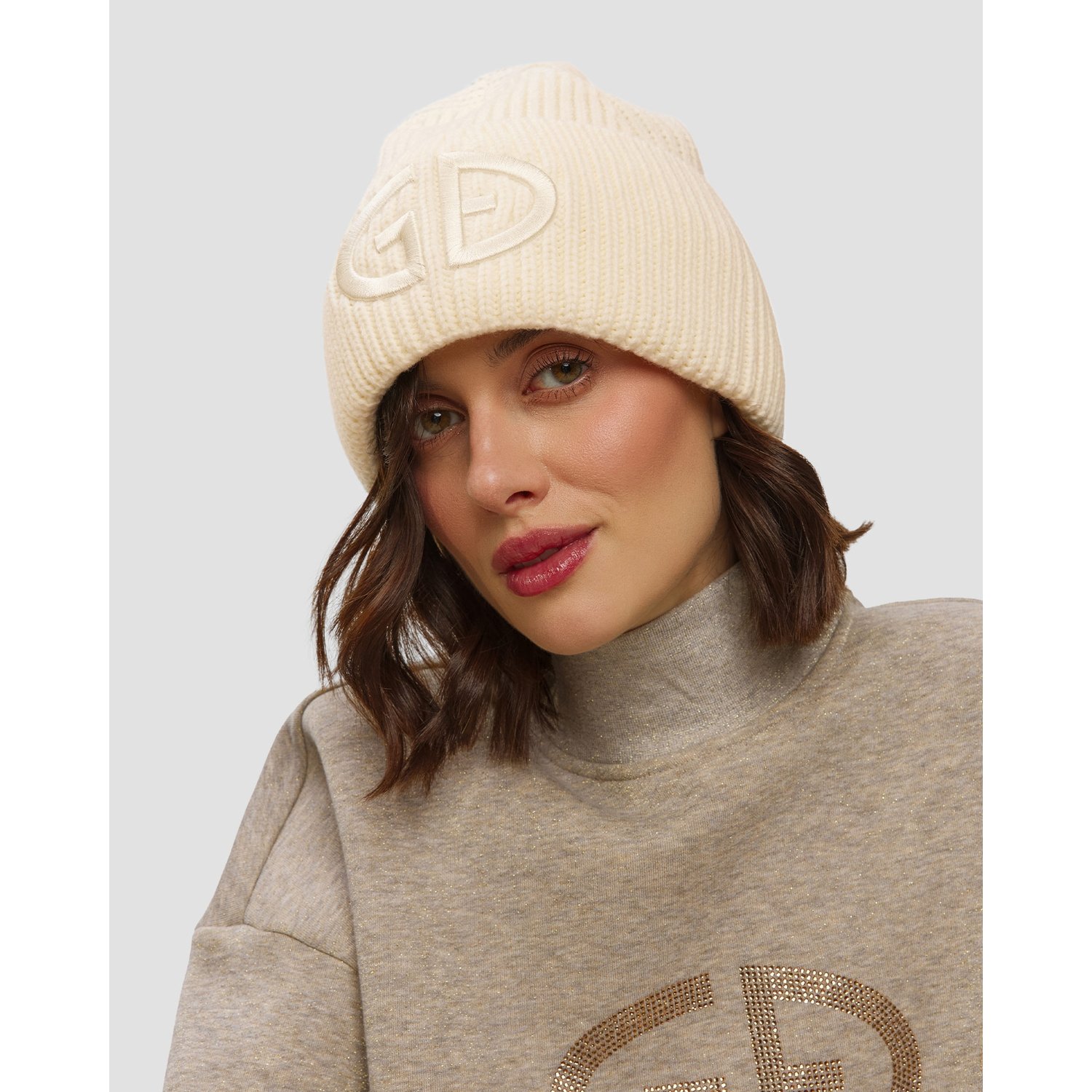 Czapka Wełniana Damska Goldbergh Valerie Kremowa