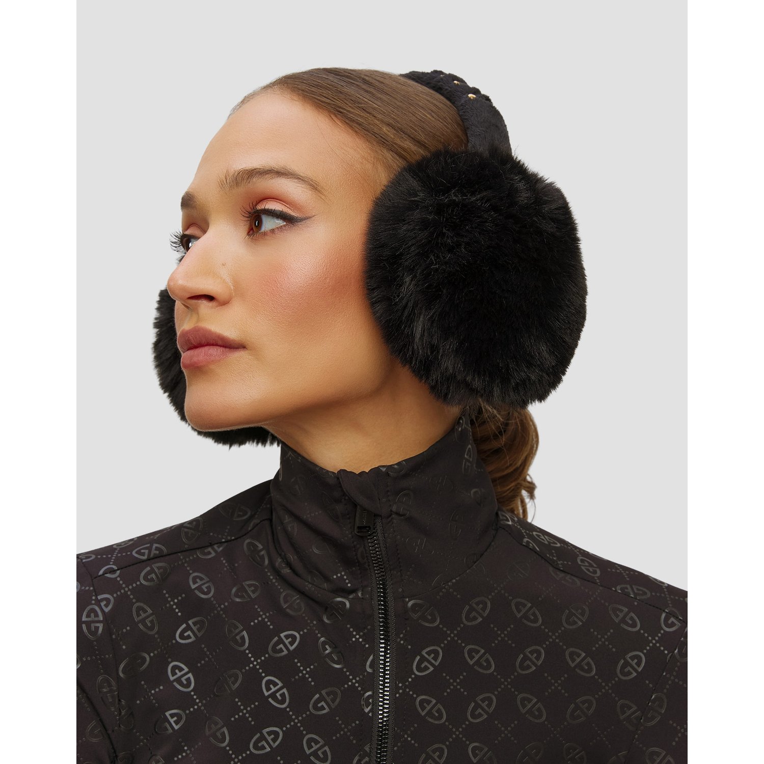 Nauszniki Damskie Goldbergh Fluffy Czarne