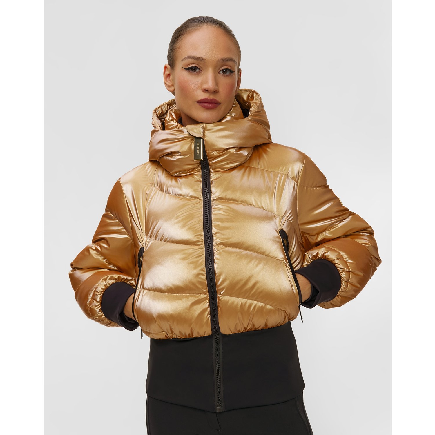 Złota Kurtka Puchowa Goldbergh Gold Exclusive Fusilli