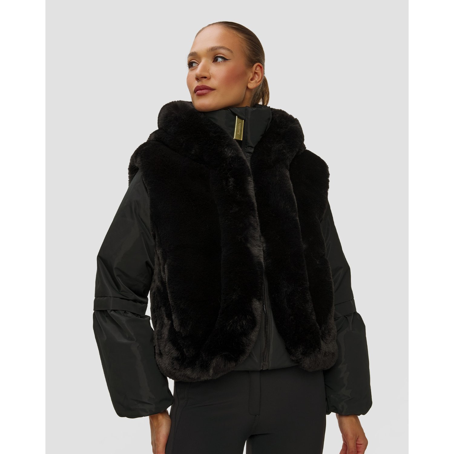 Kurtka Narciarska Z Futerkiem Goldbergh Gold Exclusive Amore