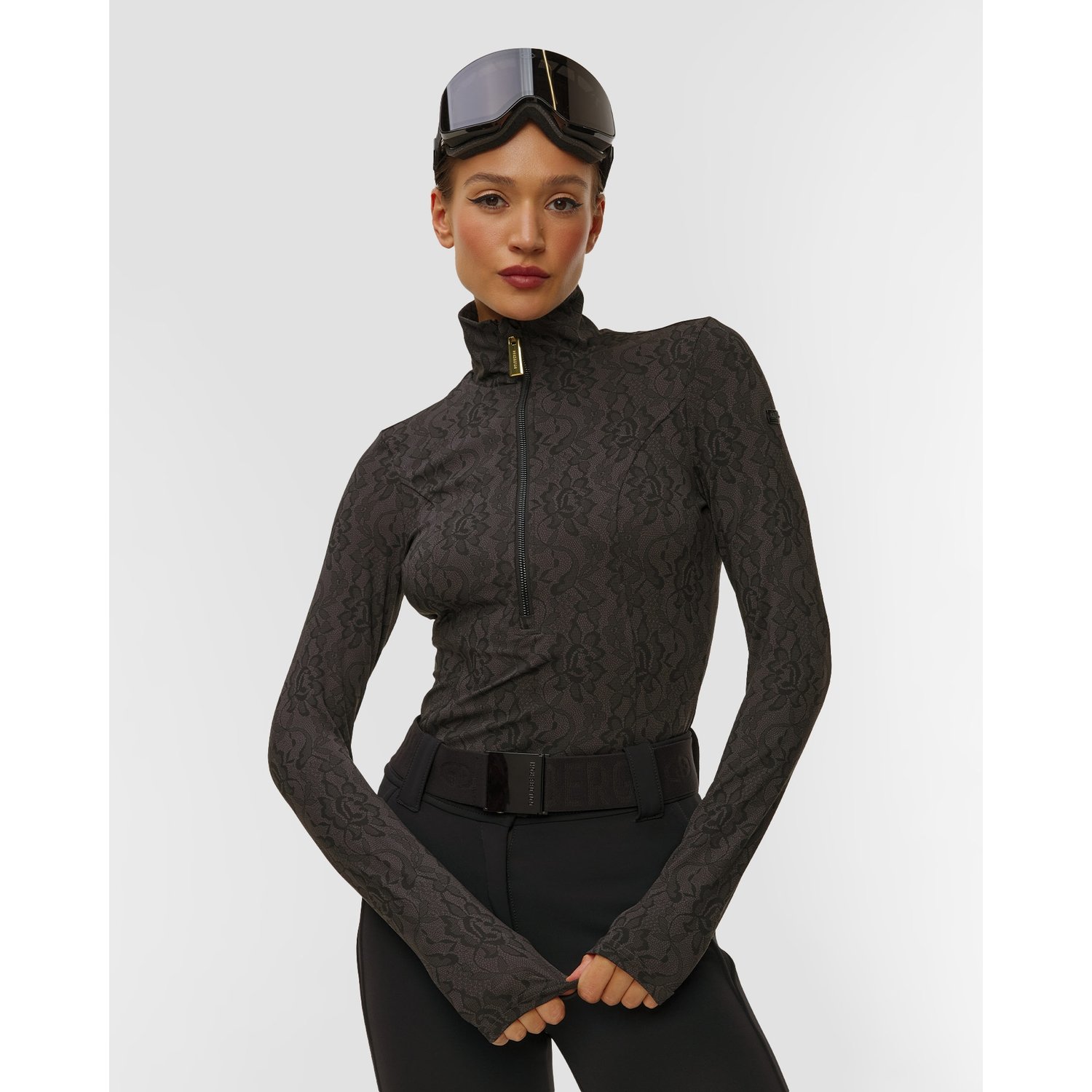 Czarny Golf Narciarski Damski Goldbergh Gold Exclusive Fascino