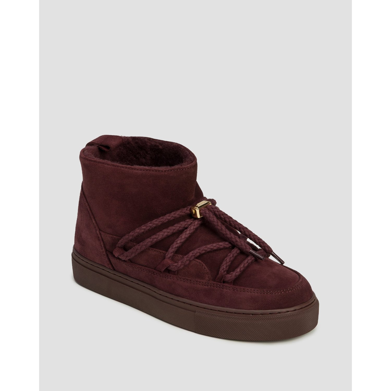 Bordowe Buty Zimowe Damskie Inuikii Classic Low