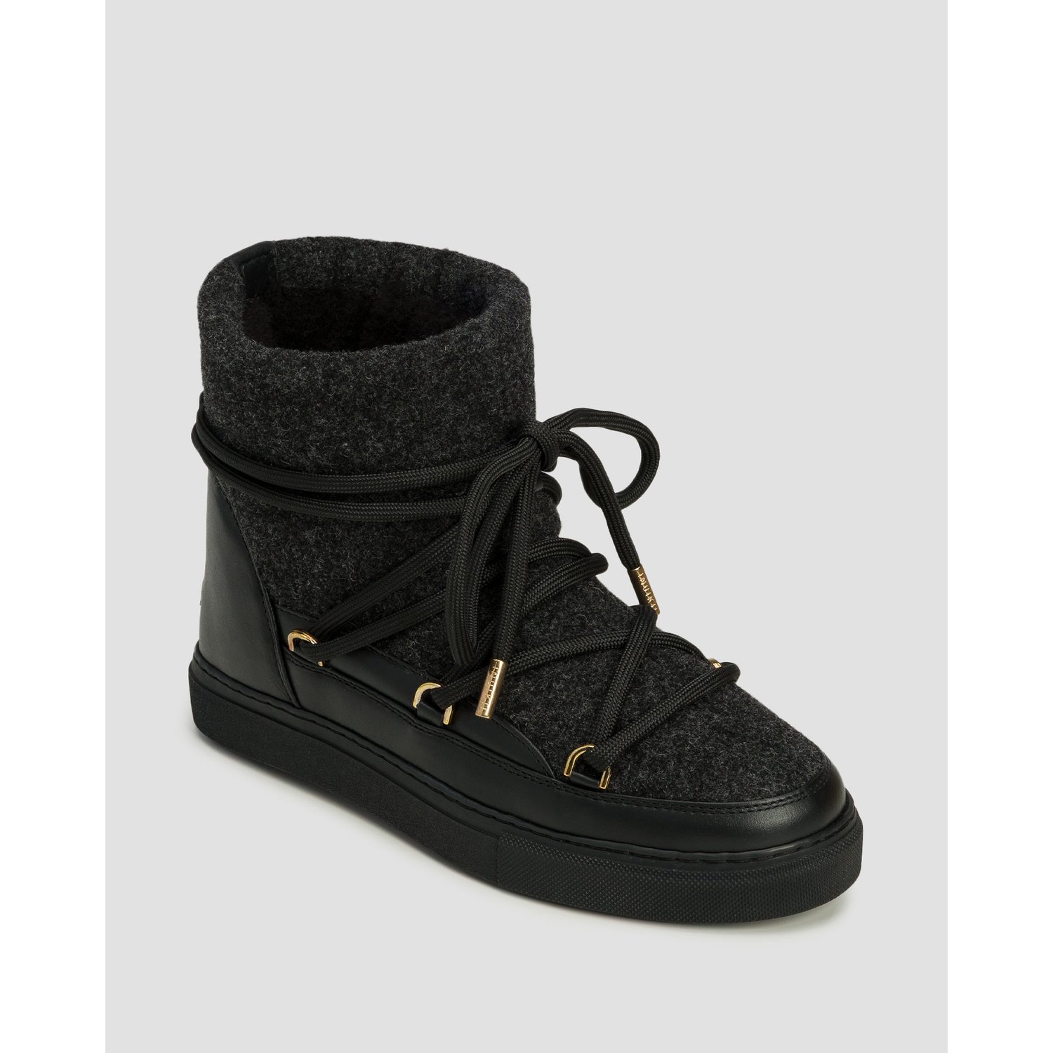 Czarne Buty Zimowe Damskie Inuikii Felt
