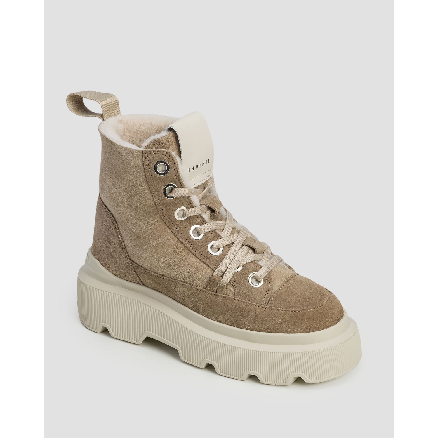 Buty Zimowe Damskie Inuikii Matilda Shearling Beżowe