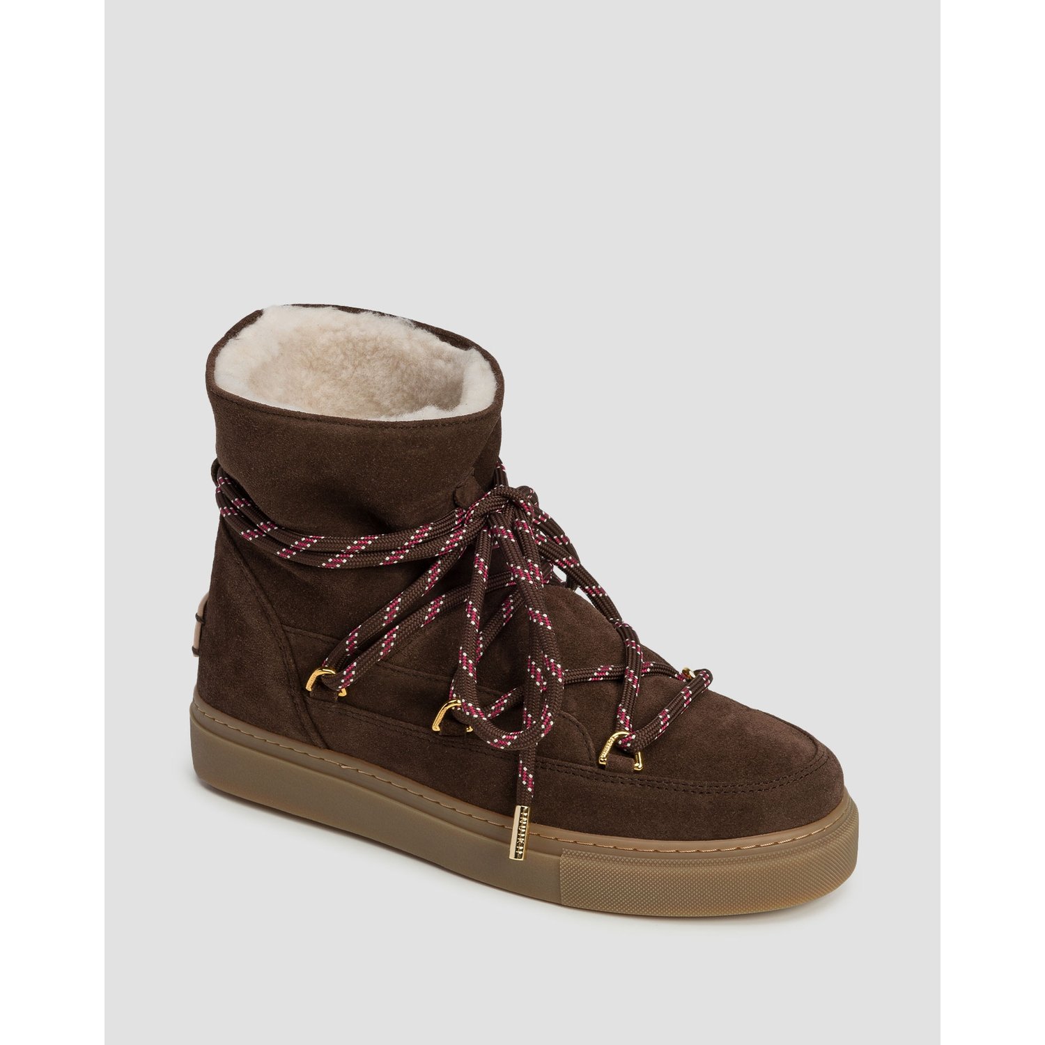 Brązowe Buty Zimowe Damskie Inuikii X Coccinelle Jacquard Lace
