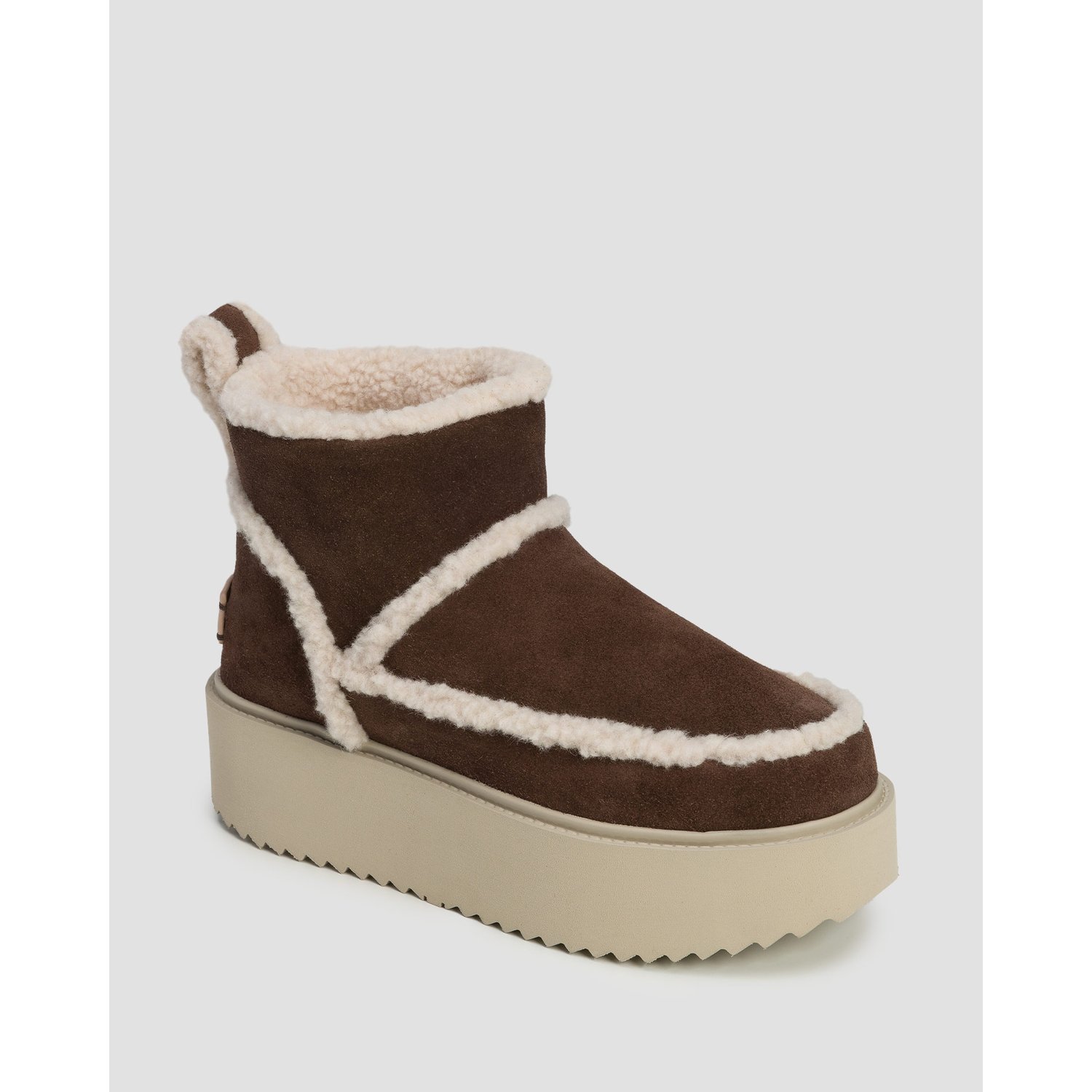 Brązowe Buty Zimowe Damskie Inuikii X Coccinelle Classic Low Shearling