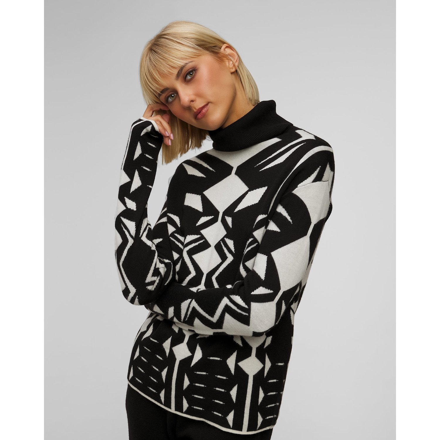 Sweter Wełniany Damski Perfect Moment Geometric