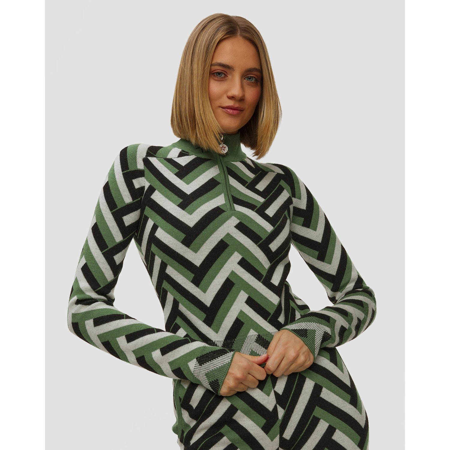 Wełniany Golf Damski Perfect Moment La Tour Sweater Print