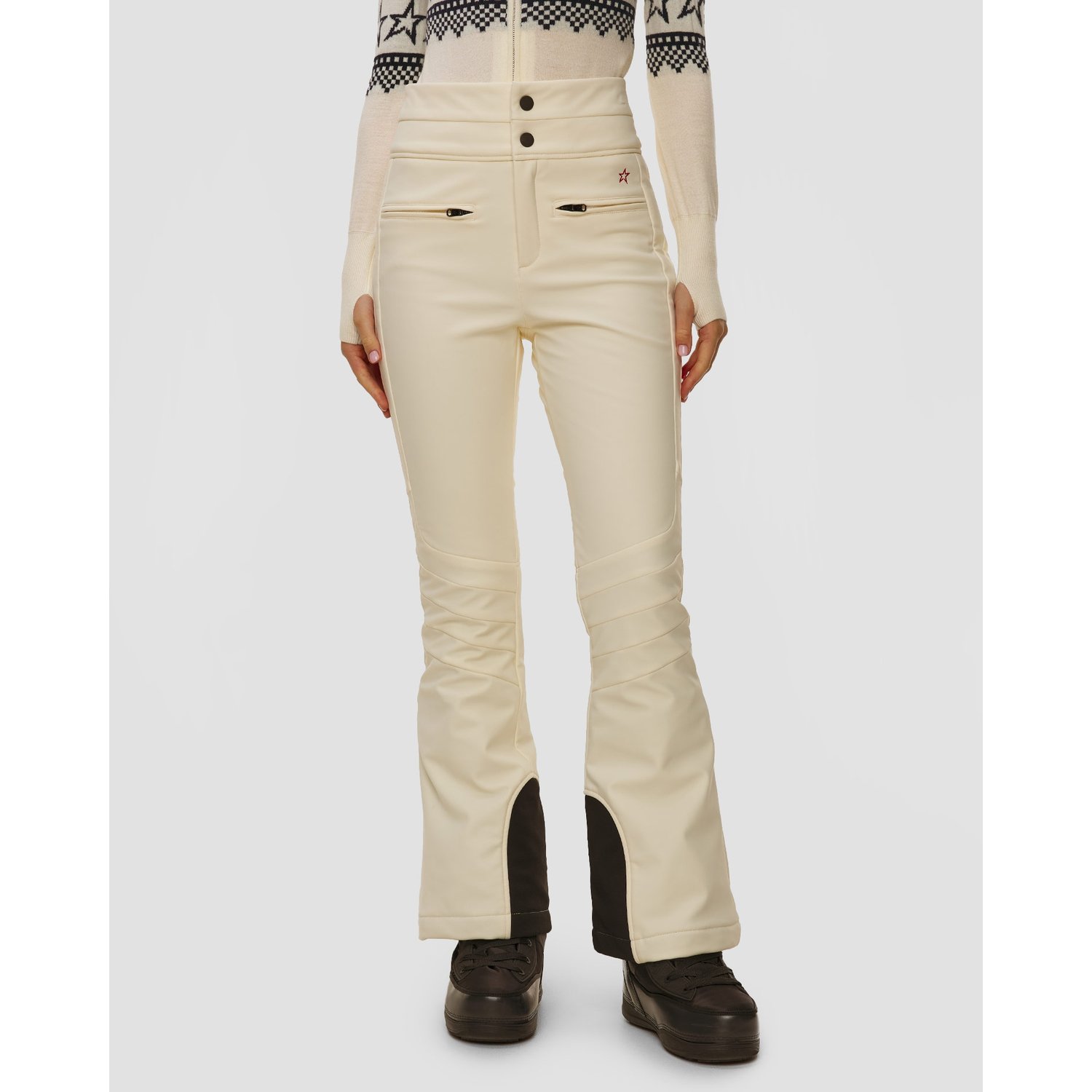 Białe Spodnie Narciarskie Damskie Perfect Moment Aurora Hw Ski Pant