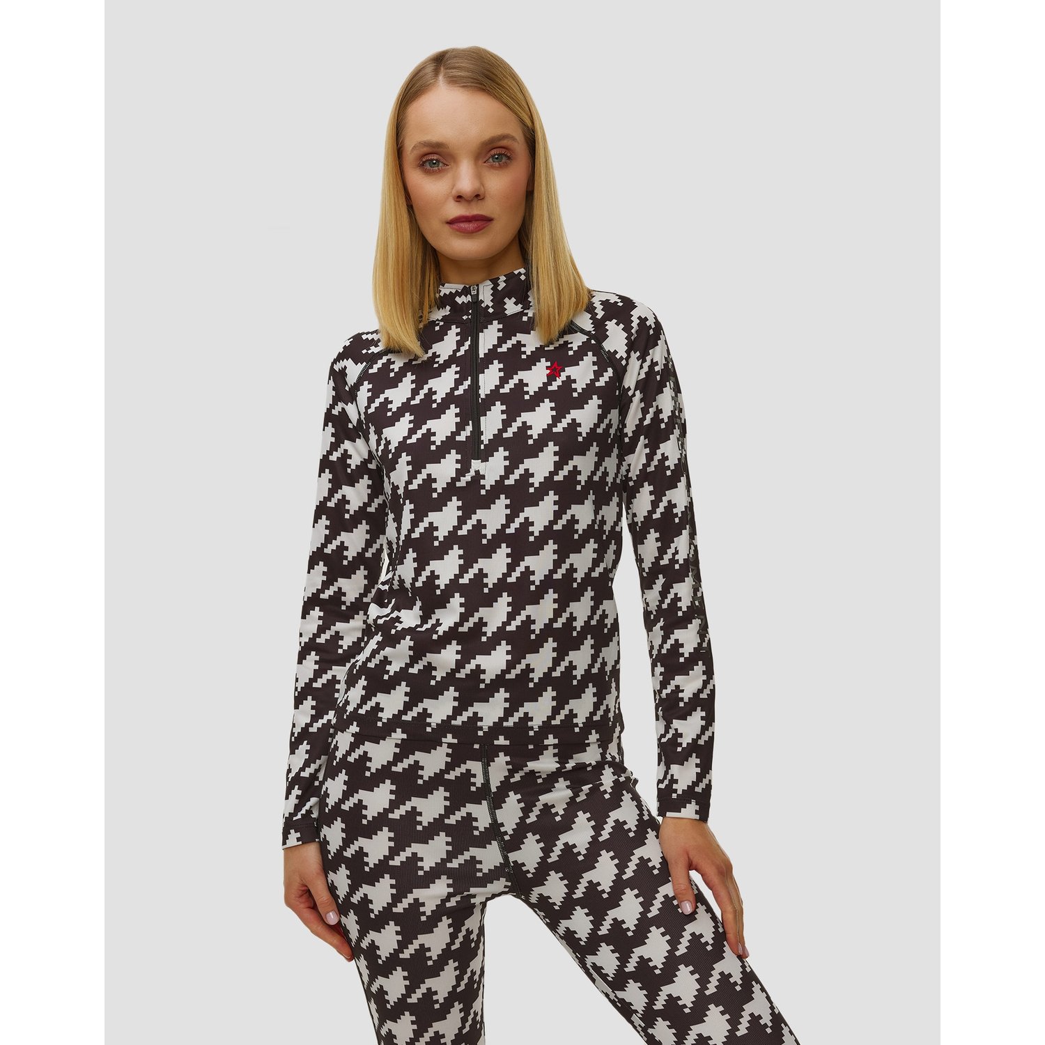 Golf Narciarski Damski Perfect Moment 1/4 Zip Base Layer Top