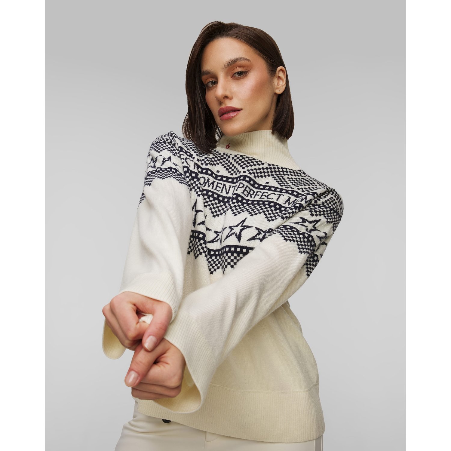 Sweter Wełniany Z Golfem Damski Perfect Moment Holiday Roll Neck