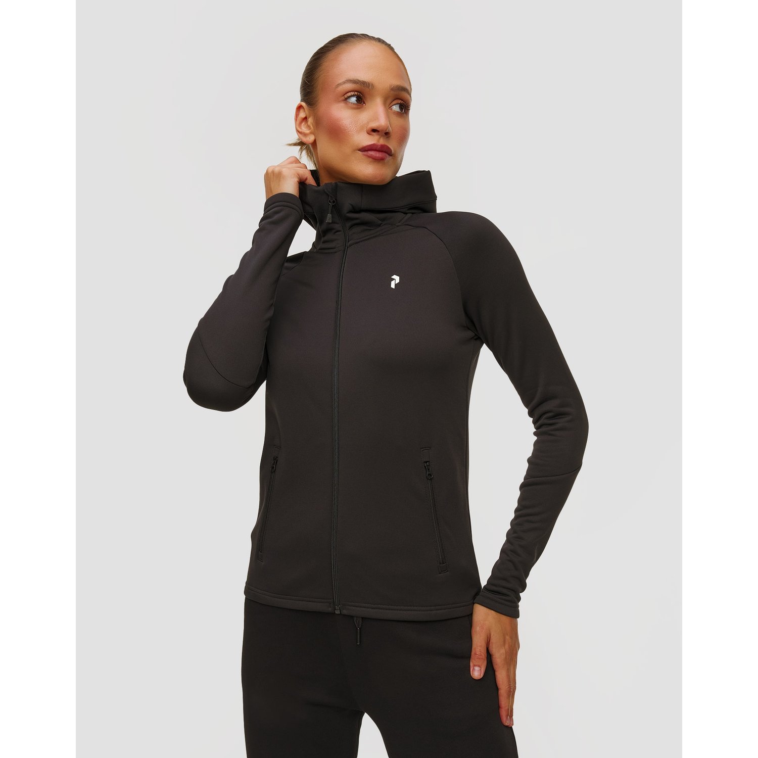 Bluza Z Kapturem Damska Peak Performance W Rider Essentials Zip Hood Czarna