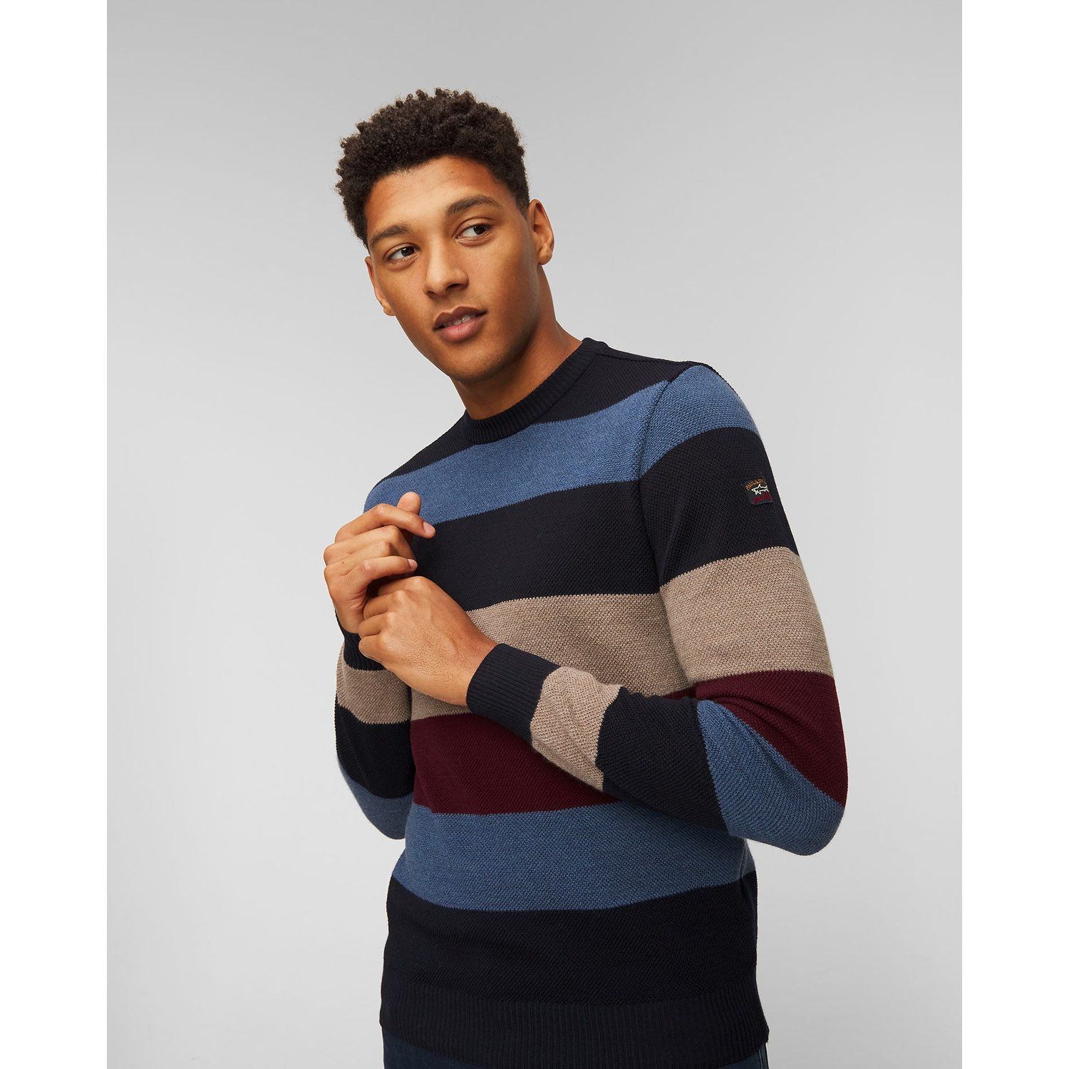 Sweter Wełniany Męski Paul&shark W Paski