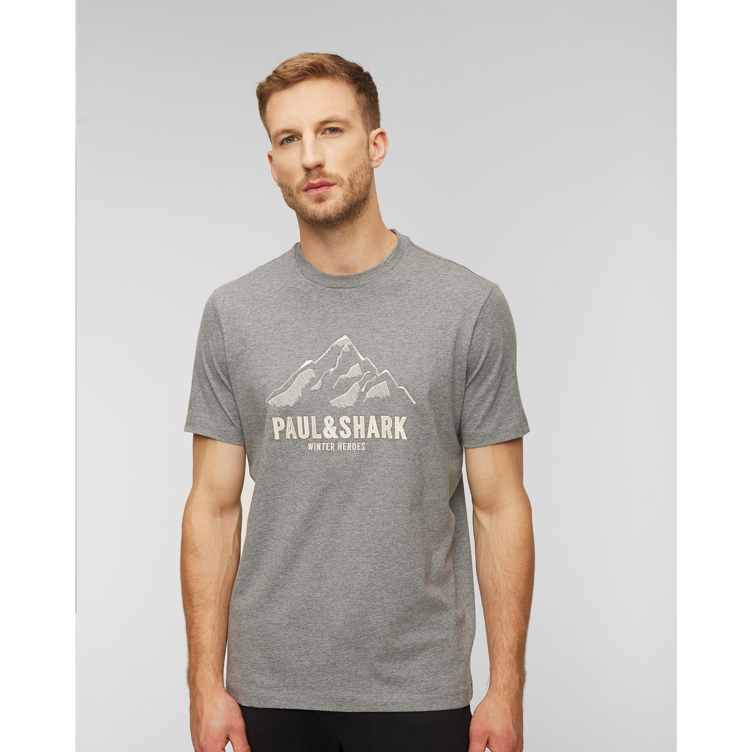 T-shirt Męski Paul&shark Szary