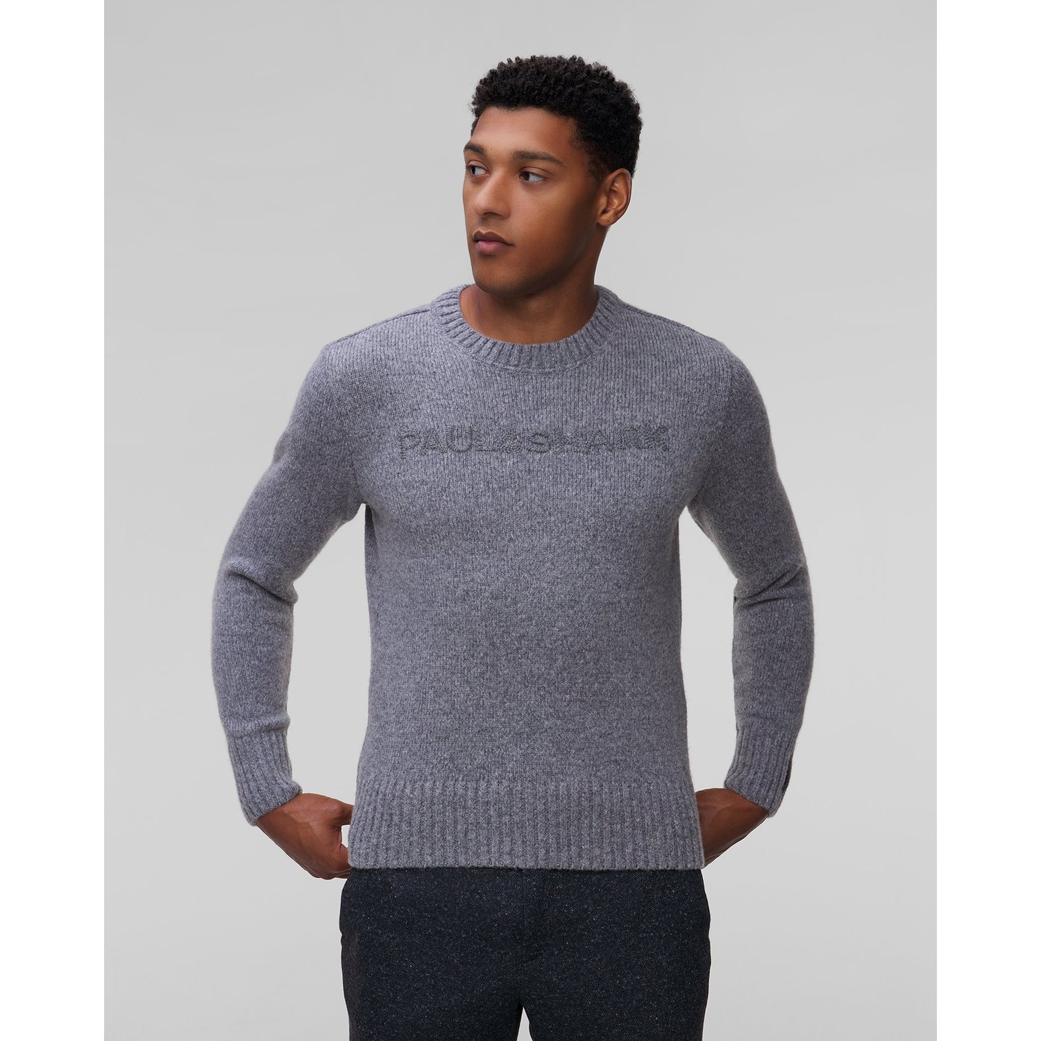 Sweter Wełniany Szary Męski Paul&shark Knitted