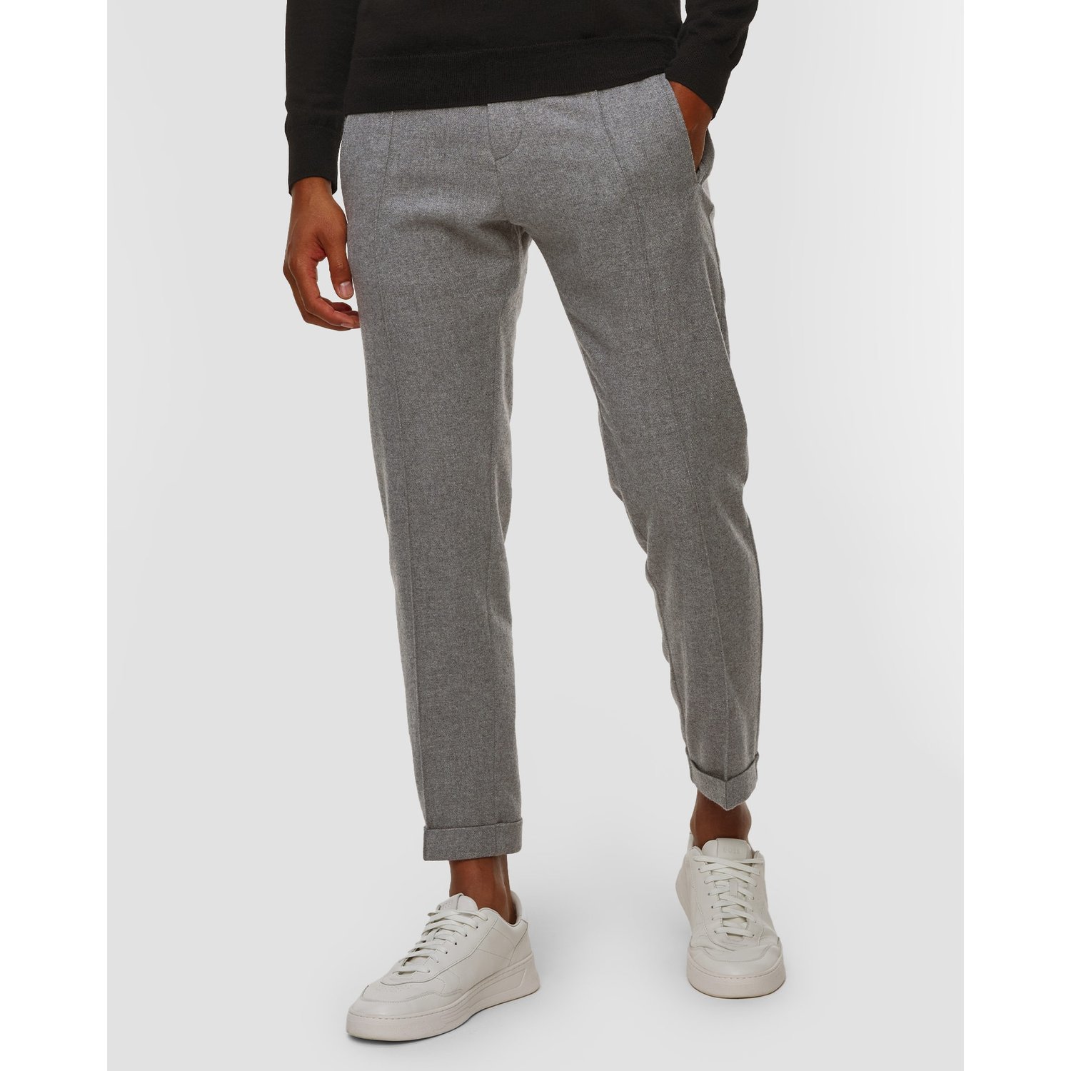 Szare Spodnie Wełniane Męskie Paul&shark