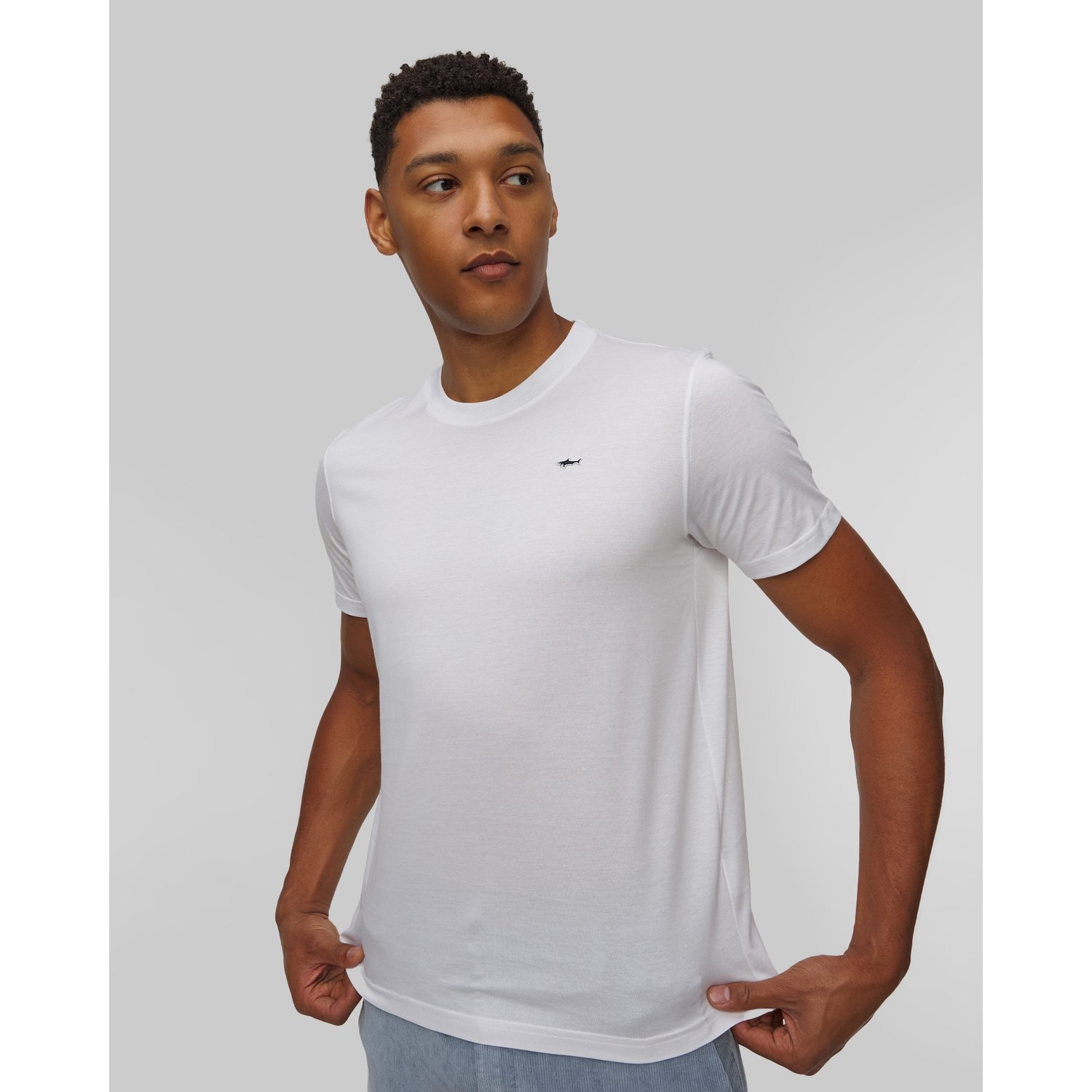Biały T-shirt Męski Paul&shark