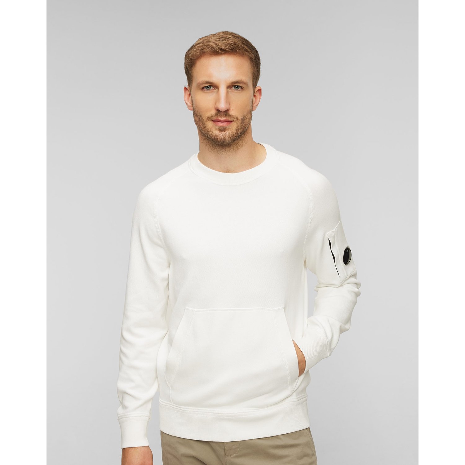 Biały Sweter Męski C.p. Company