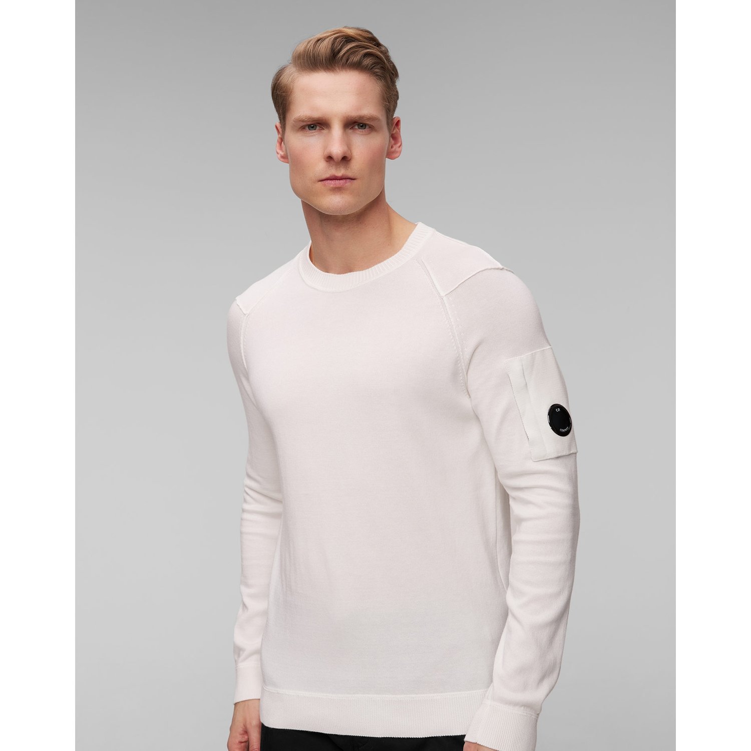 Biały Sweter Męski C.p. Company