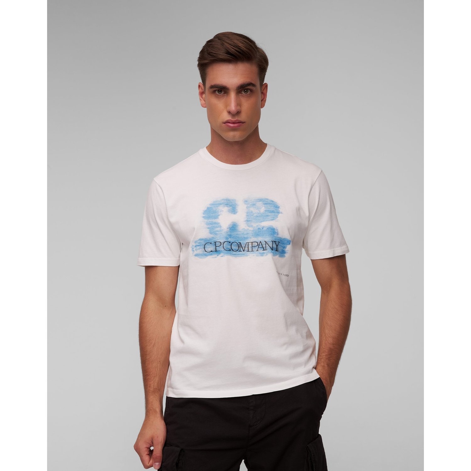 T-shirt Męski Z Printem C.p. Company