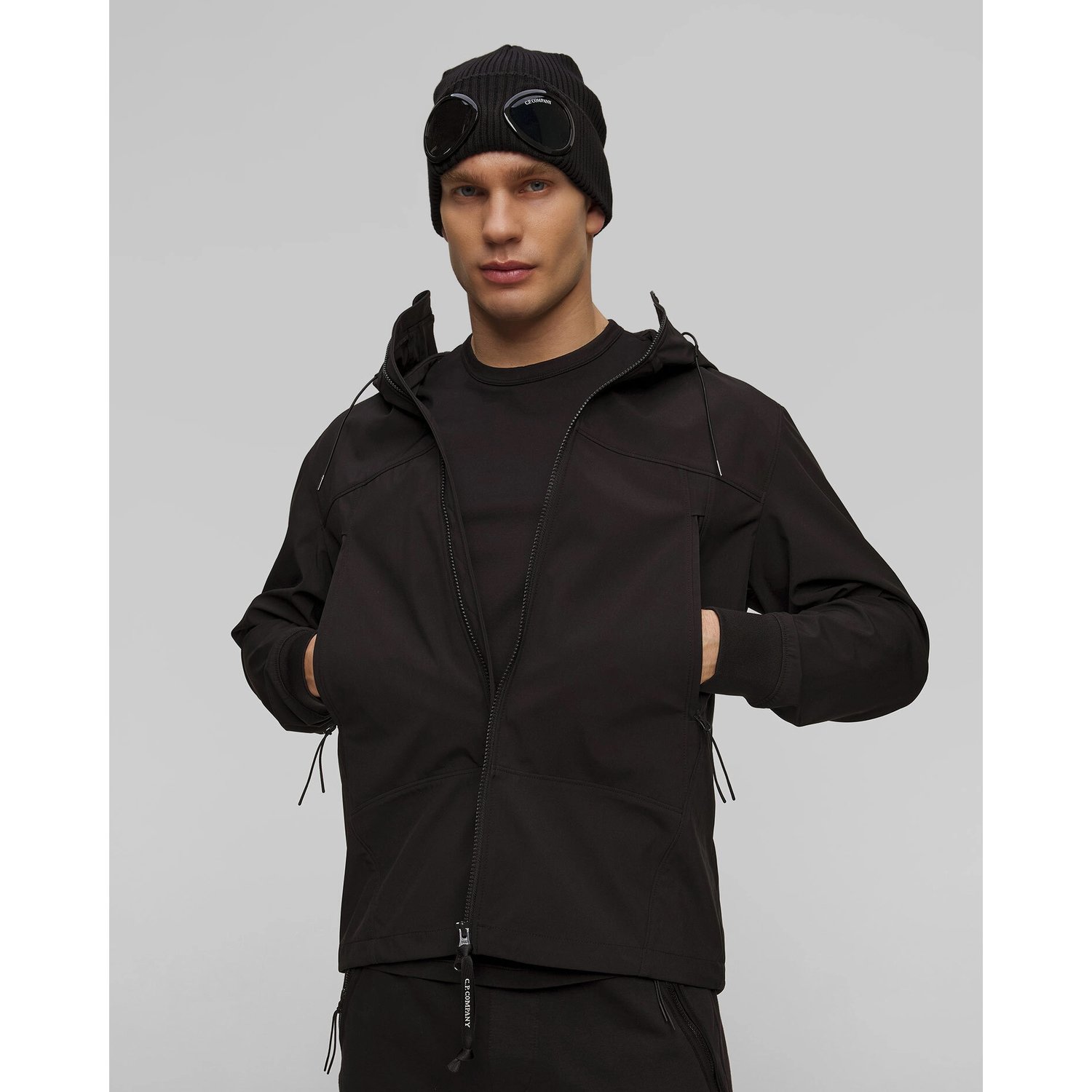 Kurtka Softshellowa Męska C.p. Company Shell-r Goggle Jacket Czarna