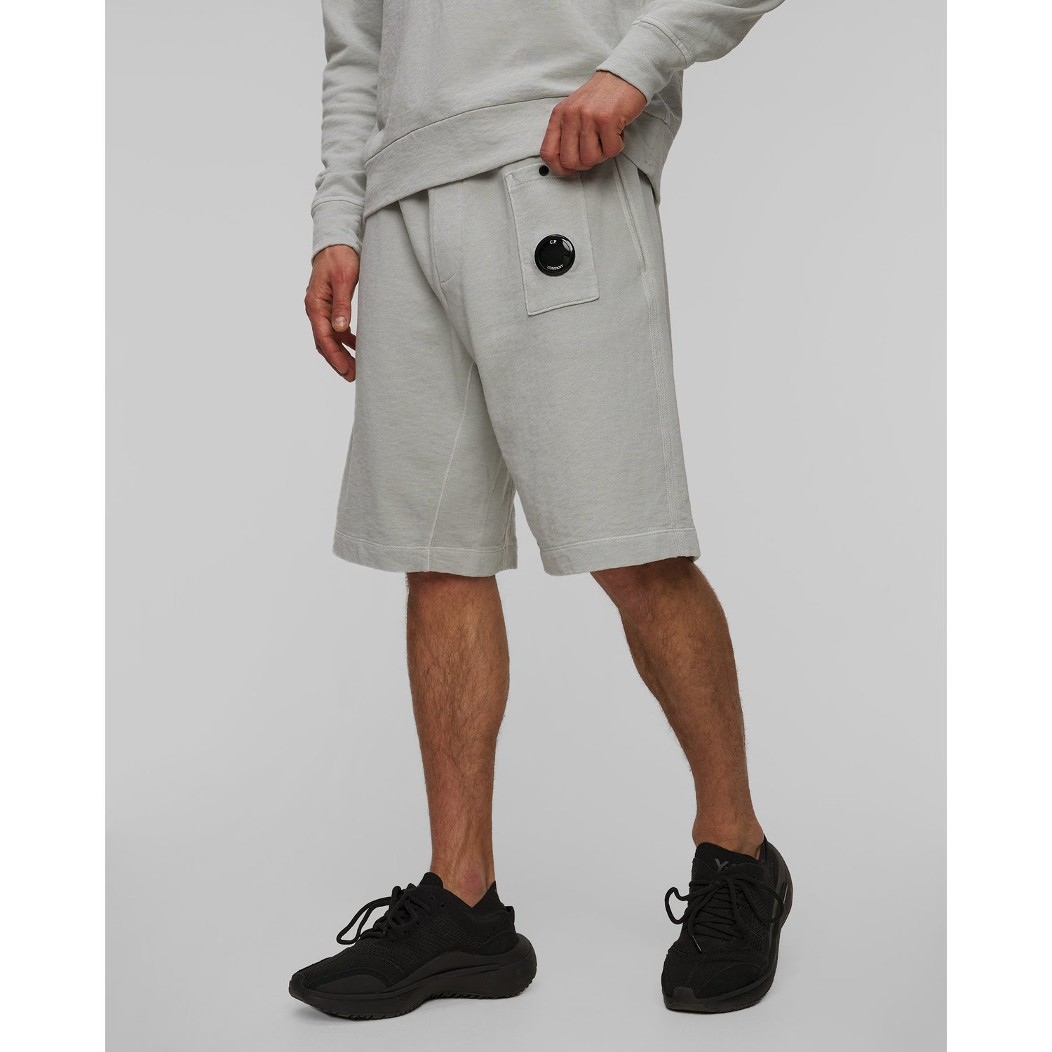 Szorty Męskie C.p. Company Malfile Fleece Shorts Szare