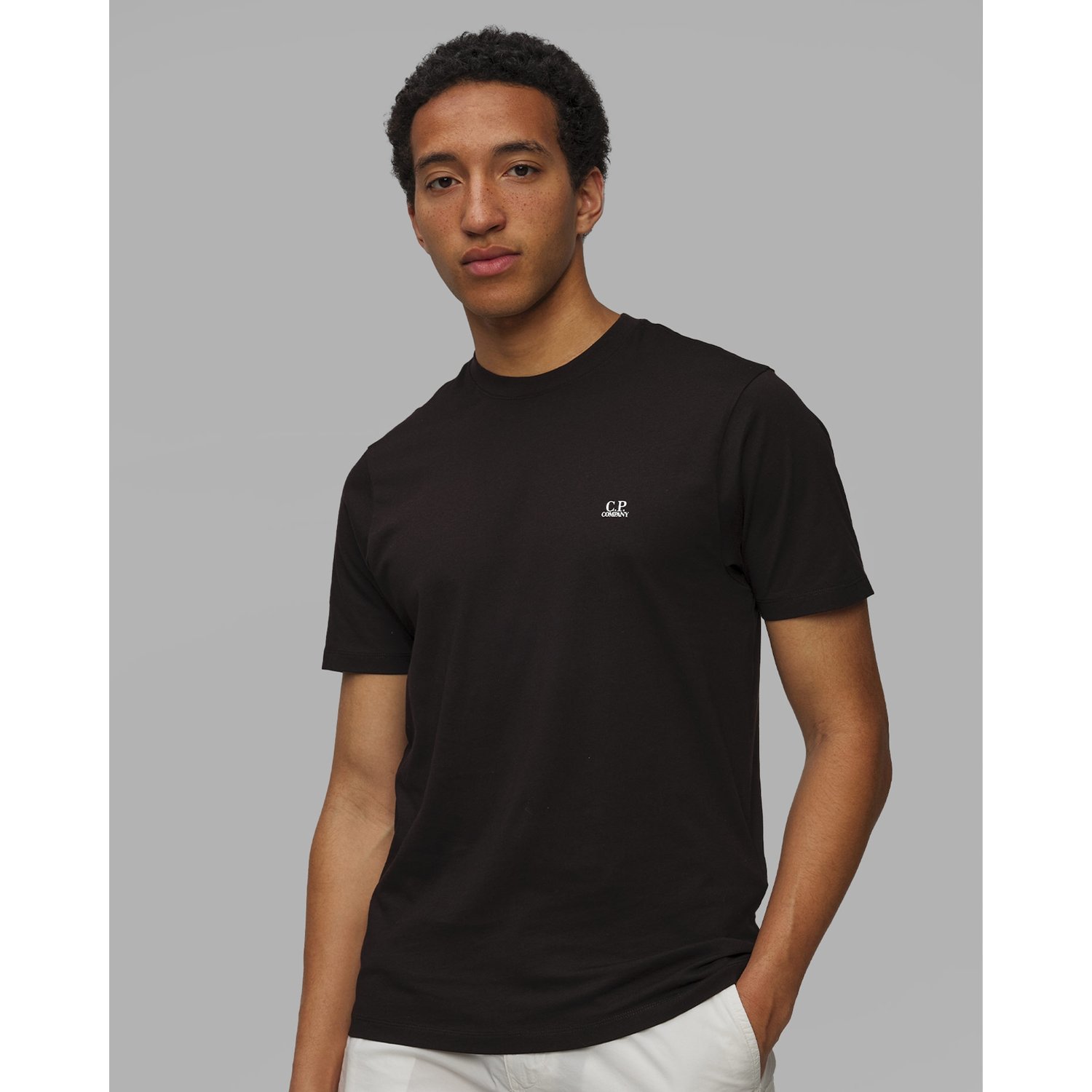 T-shirt Męski C.p. Company 30/1 Jersey Back Goggle T-shirt Czarny
