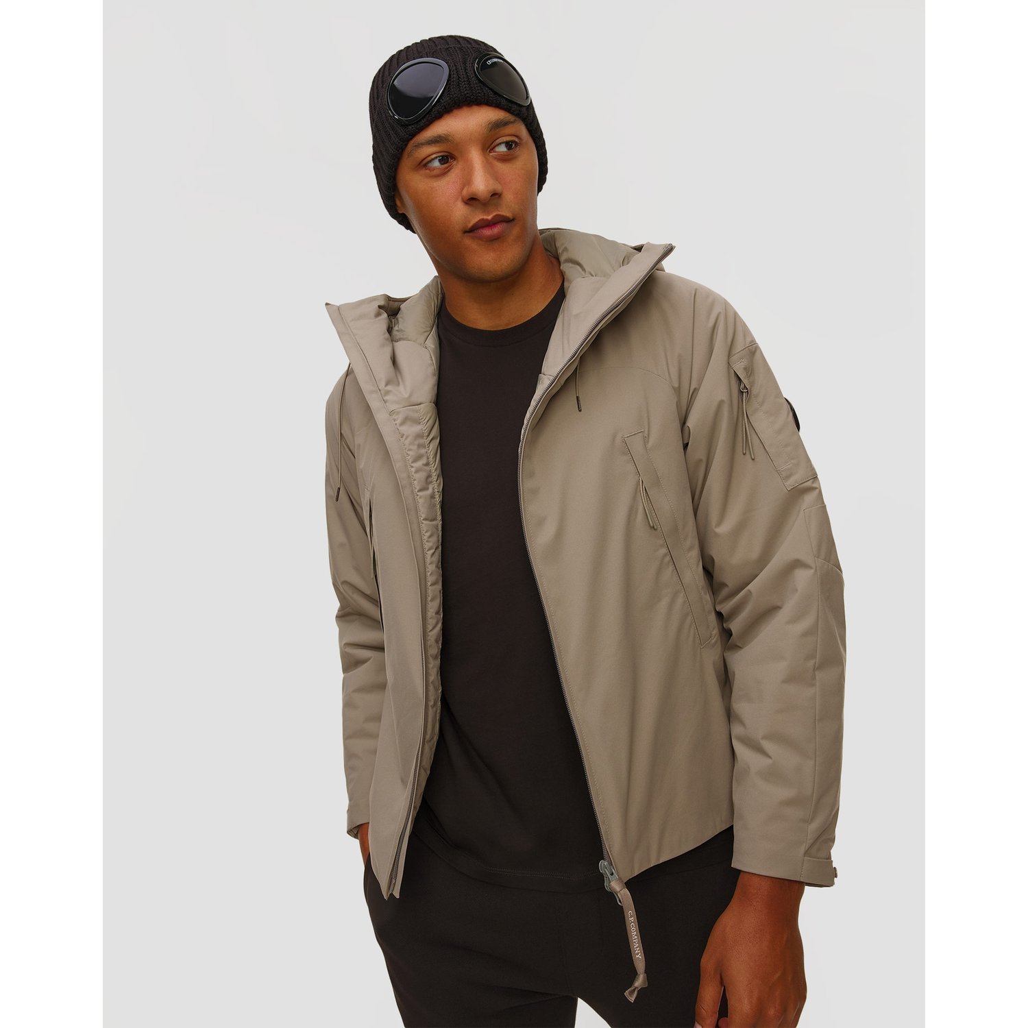 Kurtka Ocieplana Męska C.p. Company Pro-tek Hooded Padded Jacket Beżowa