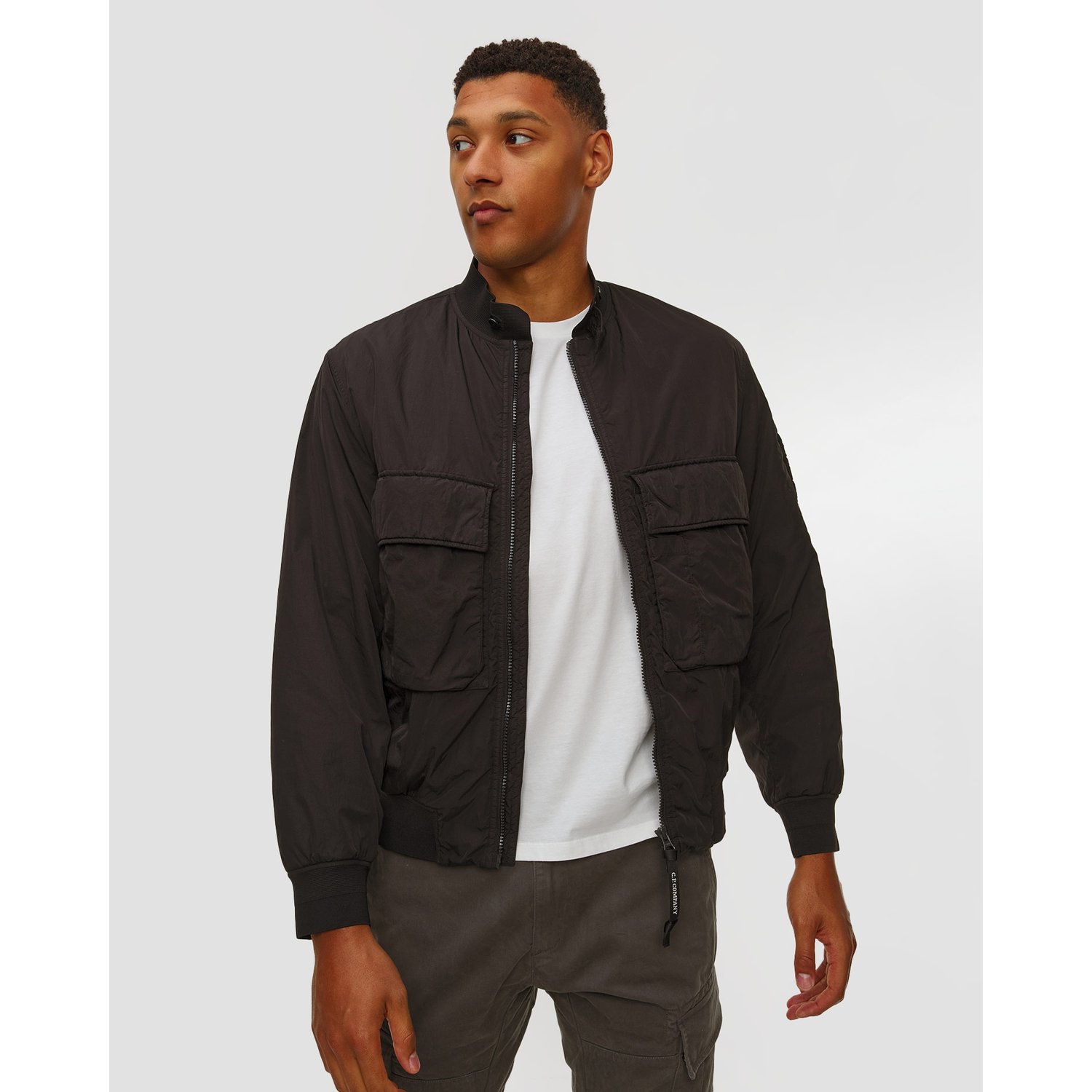 Kurtka Bomberka Męska C.p. Company Chrome-r Bomber Jacket Czarna