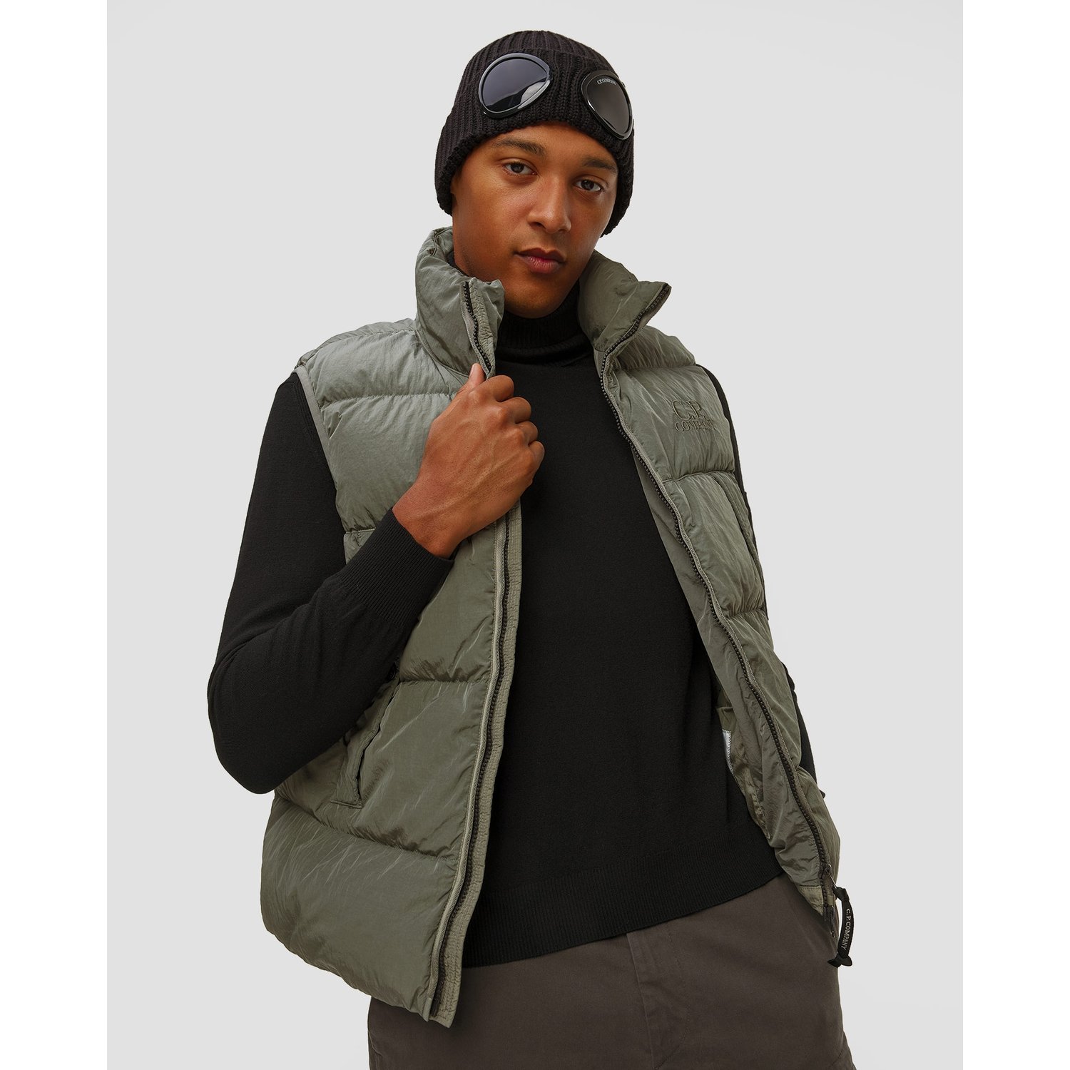 Kamizelka Męska C.p. Company Chrome-r Turtleneck Vest Szara