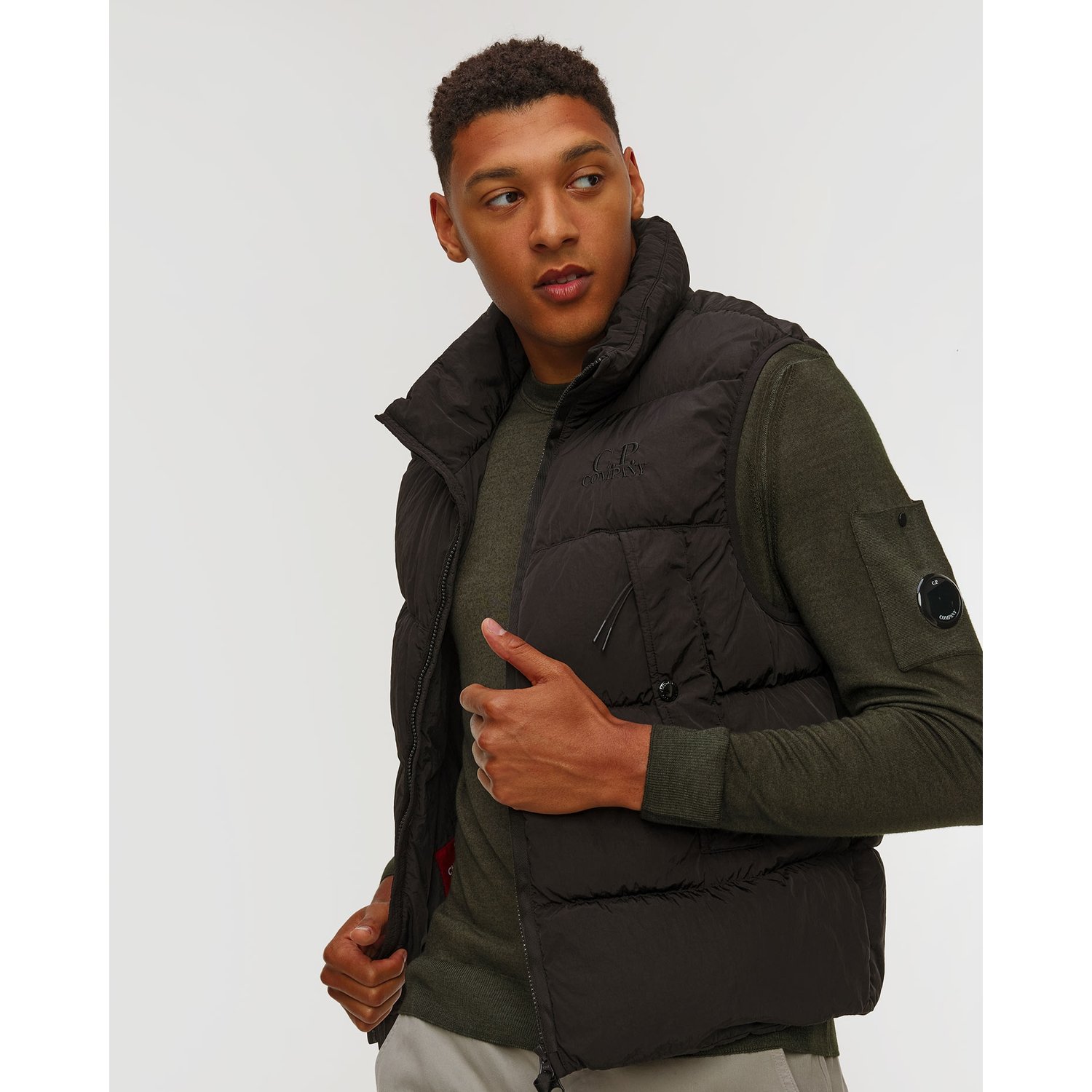 Kamizelka męska C.P. Company Chrome-R Turtleneck Vest czarna
